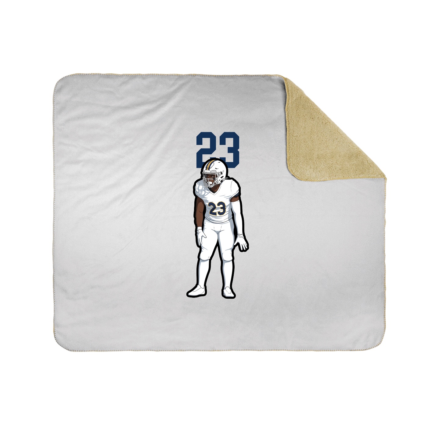 Throw Blanket — Number Top in White