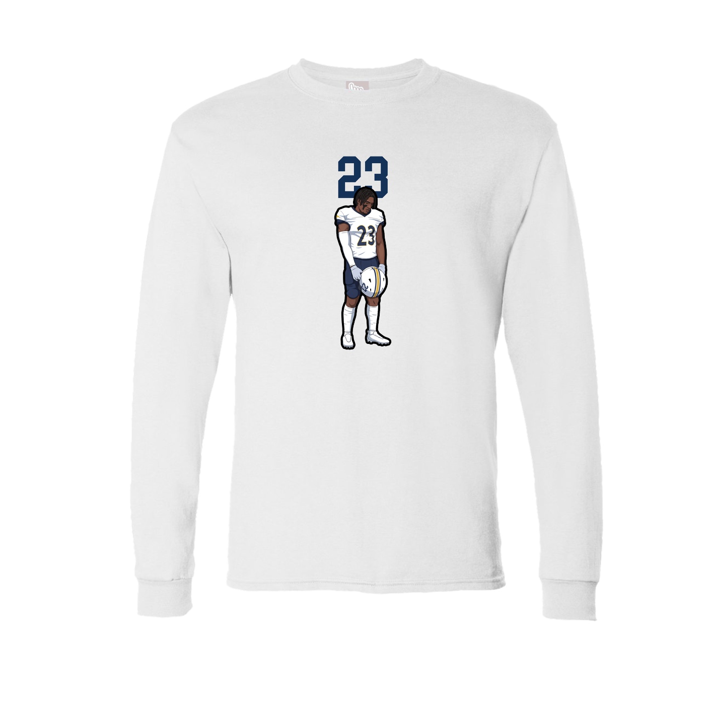 Long Sleeve Tee — Number Top in White