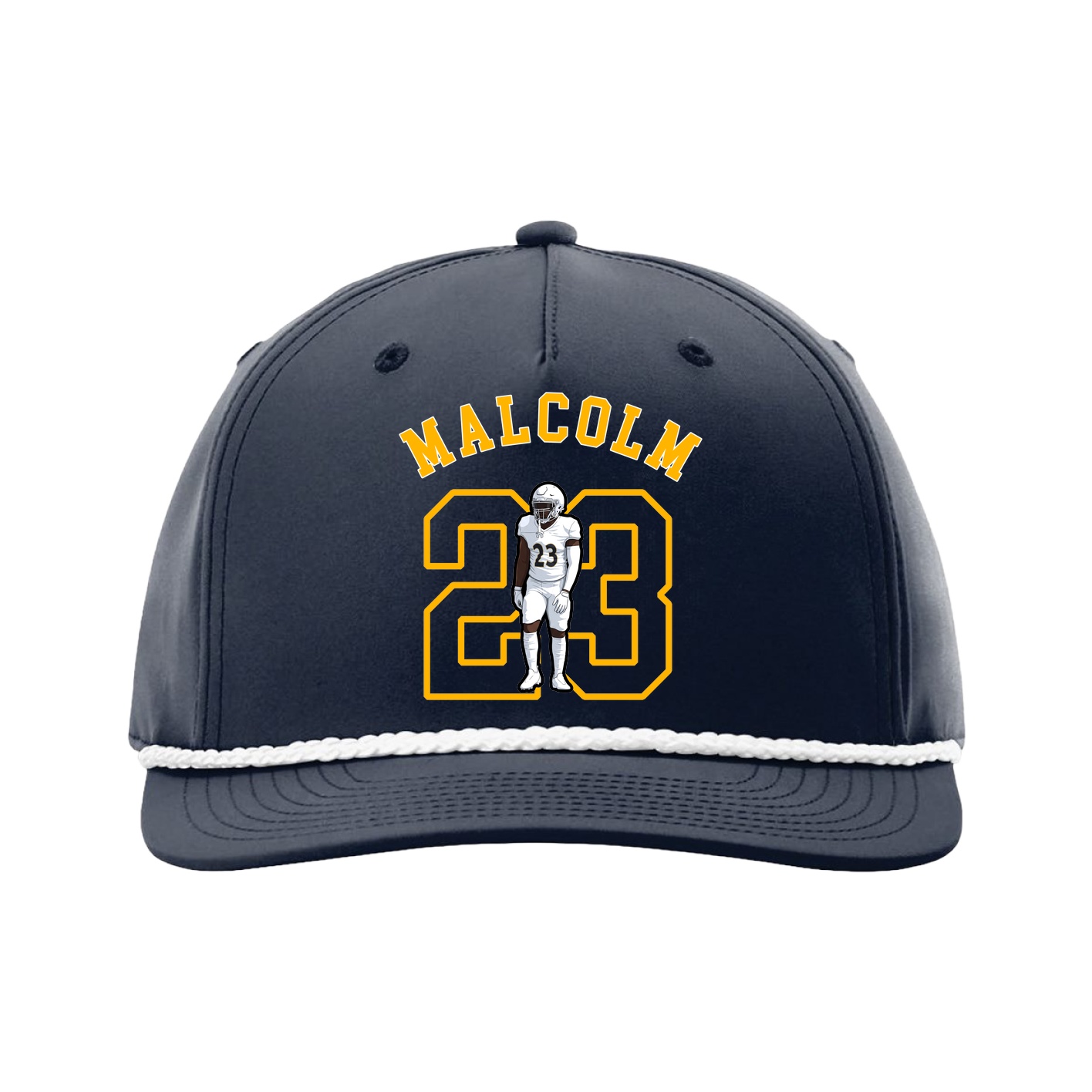 Five-Panel Classic Rope Cap — Shirsey Arch in Navy
