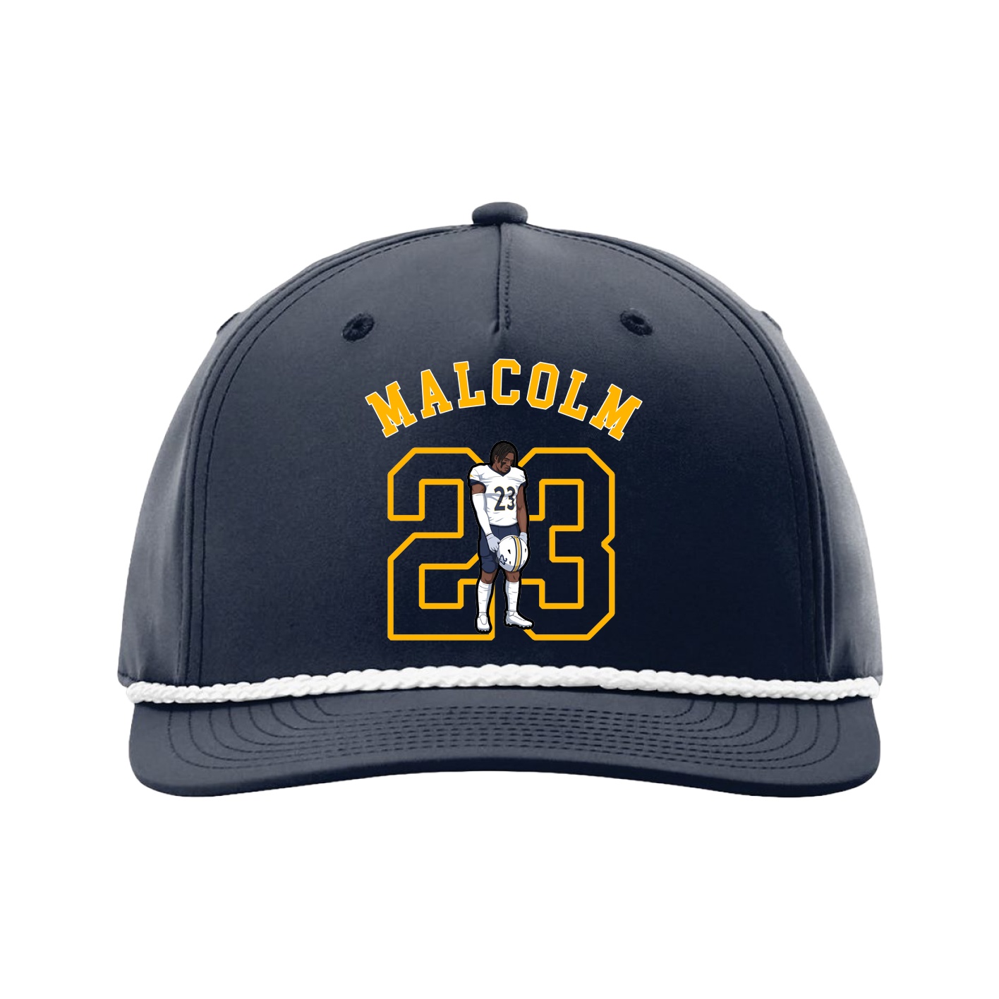 Five-Panel Classic Rope Cap — Shirsey Arch in Navy