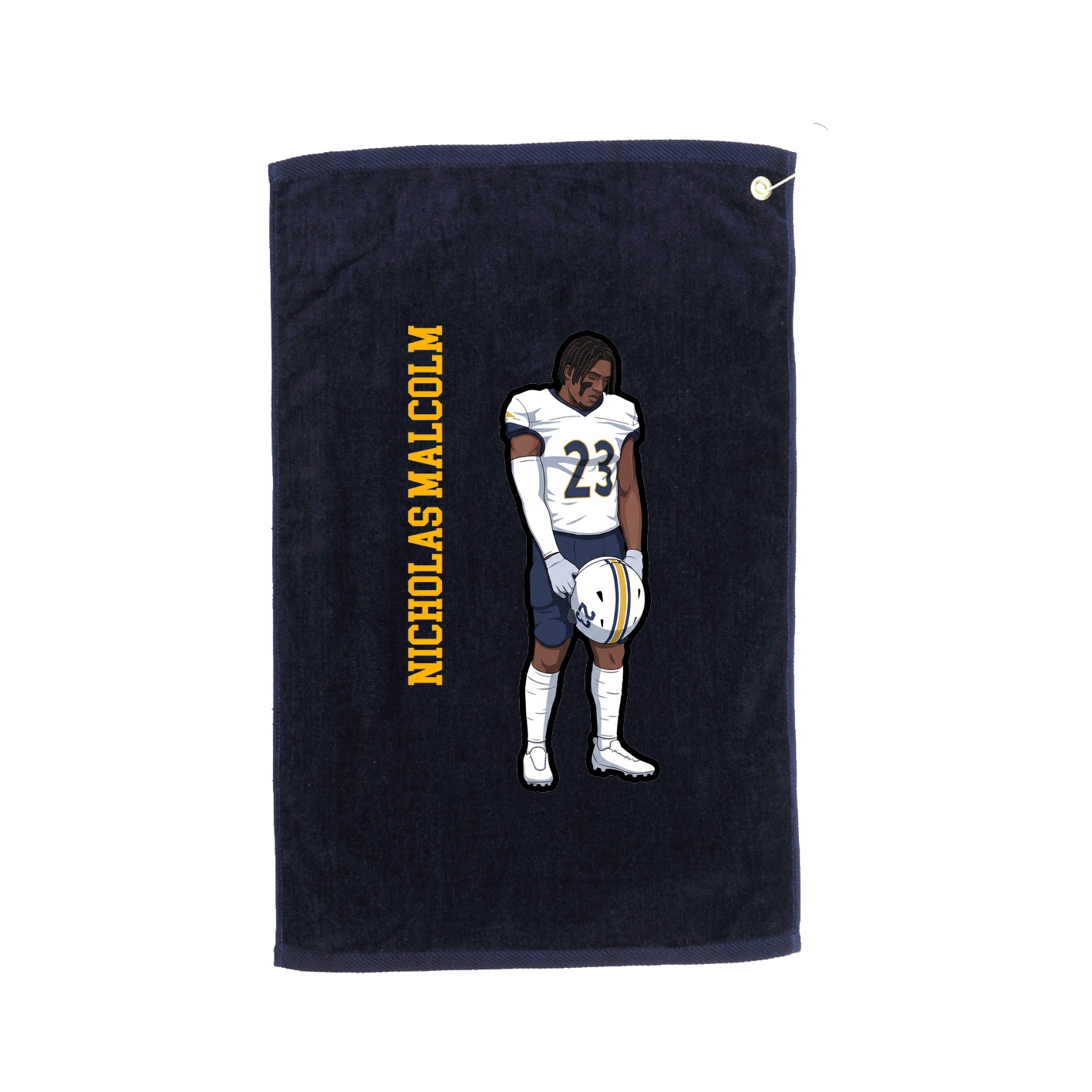 Golf Towel — Name Vertical in Navy