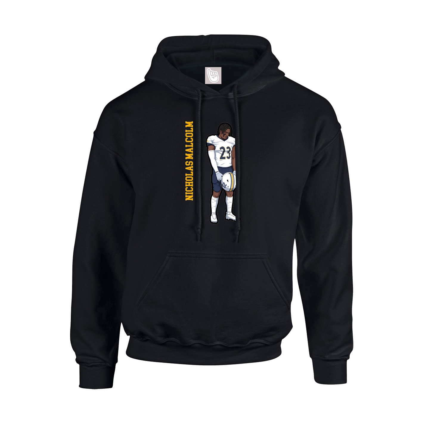 Youth Hoodie — Name Vertical in Black