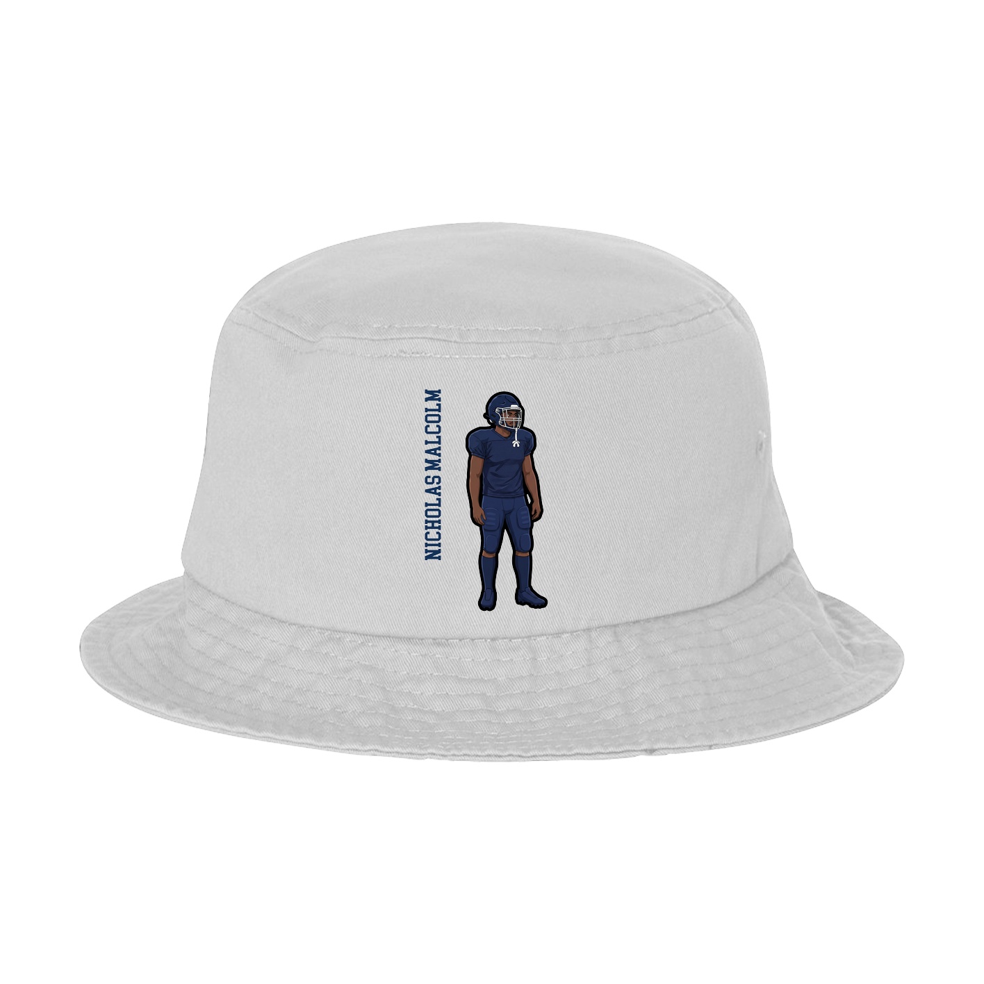 Bucket Cap — Name Vertical in White