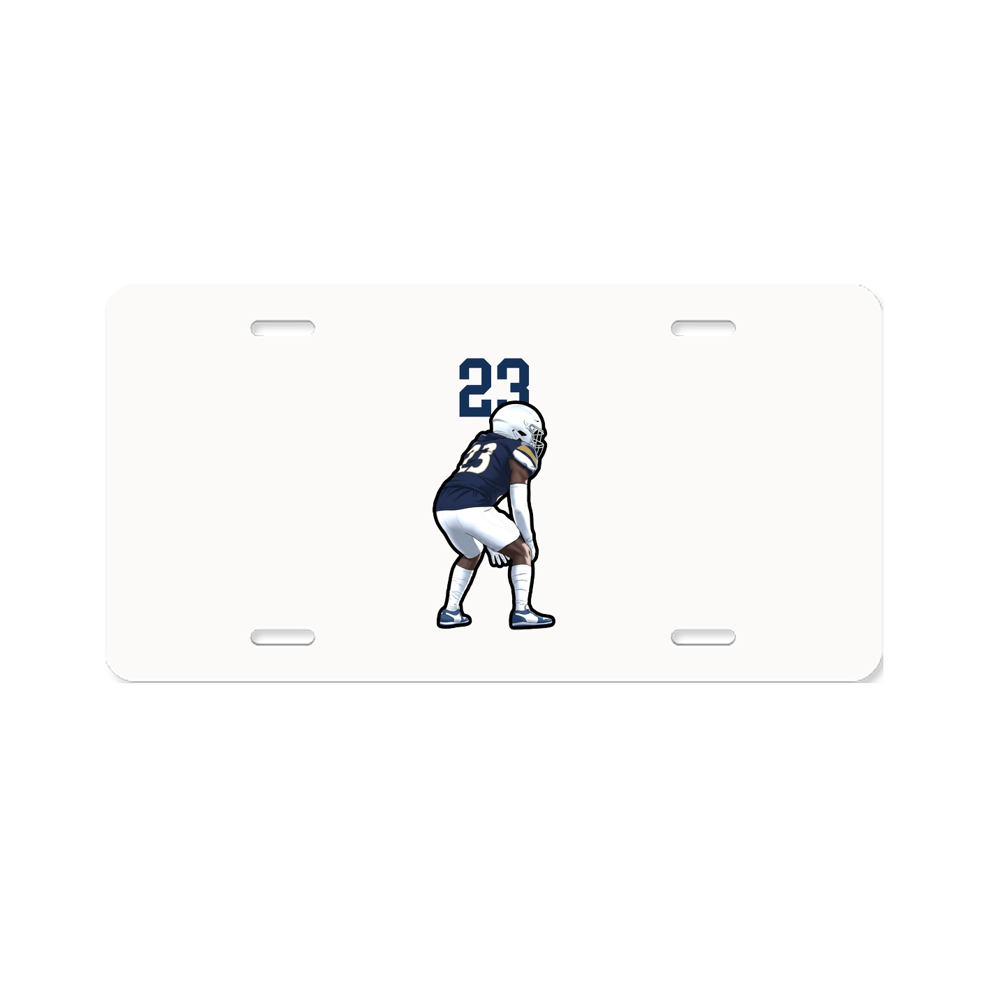 License Plate — Number Top in Classic