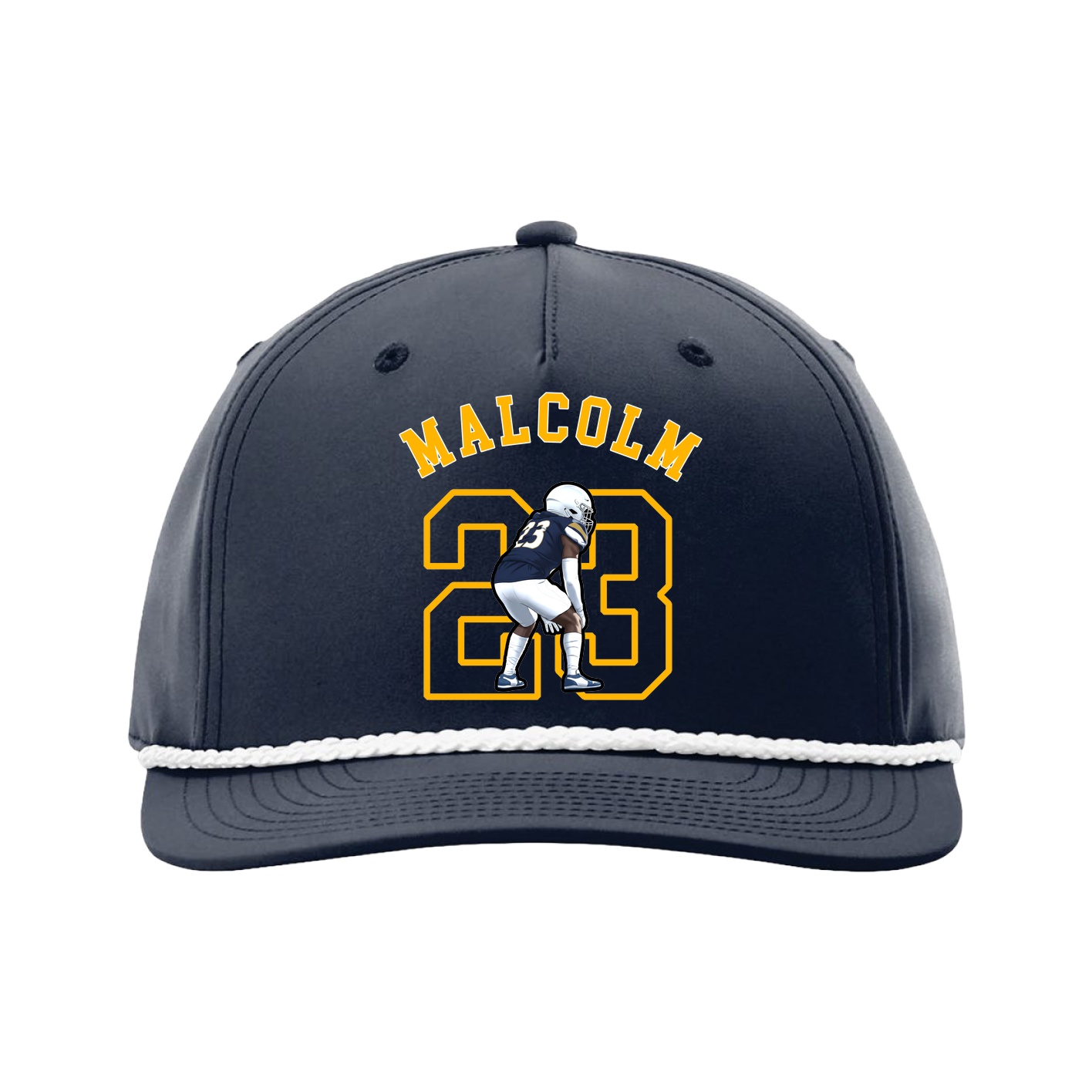 Five-Panel Classic Rope Cap — Shirsey Arch in Navy