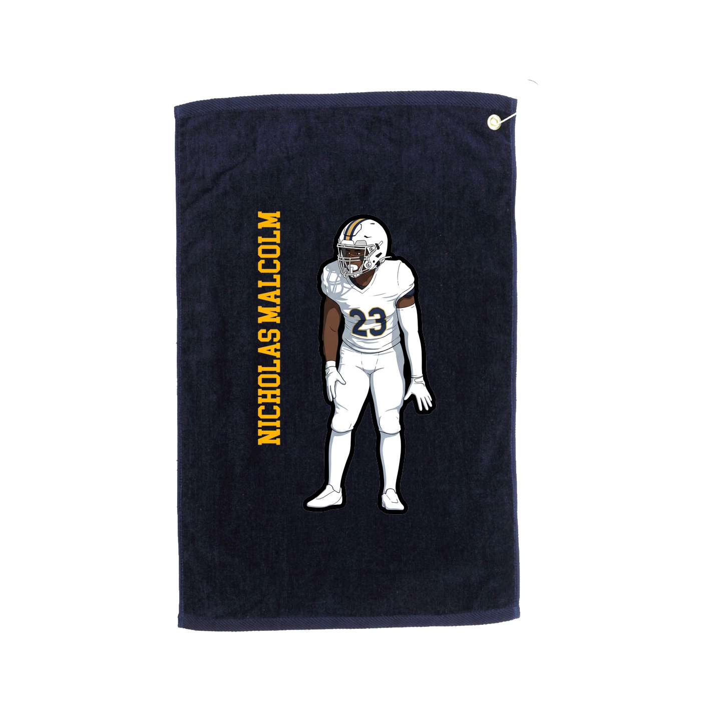 Golf Towel — Name Vertical in Navy
