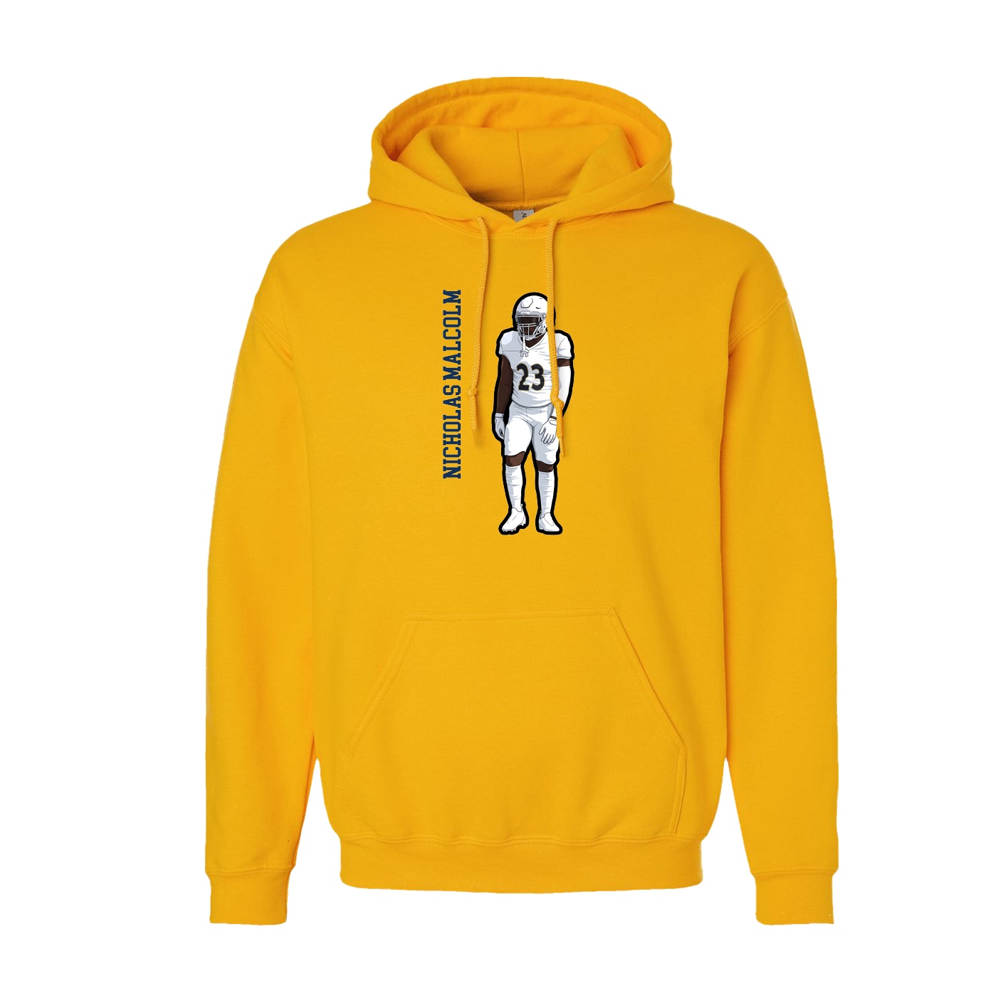 Hoodie — Name Vertical in Gold