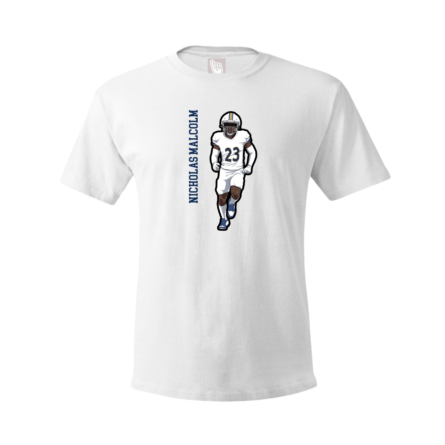 Tee — Name Vertical in White