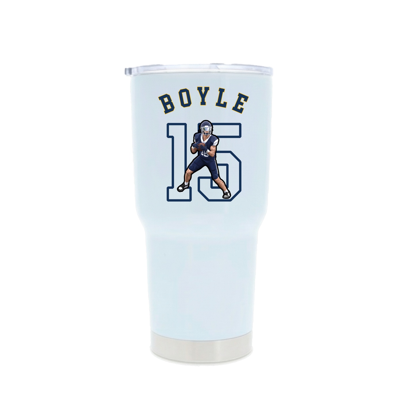 30oz Stainless Steel Tumbler — Shirsey Arch in White