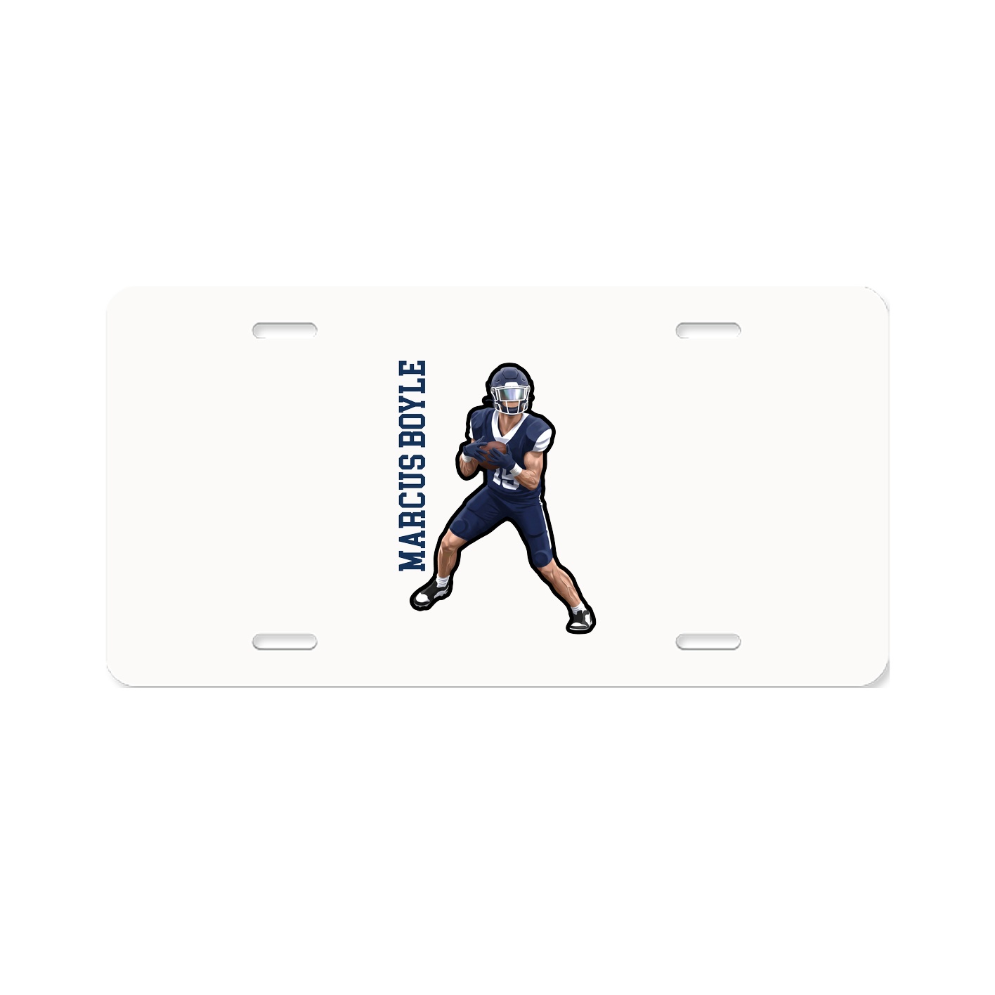 License Plate — Name Vertical in Classic