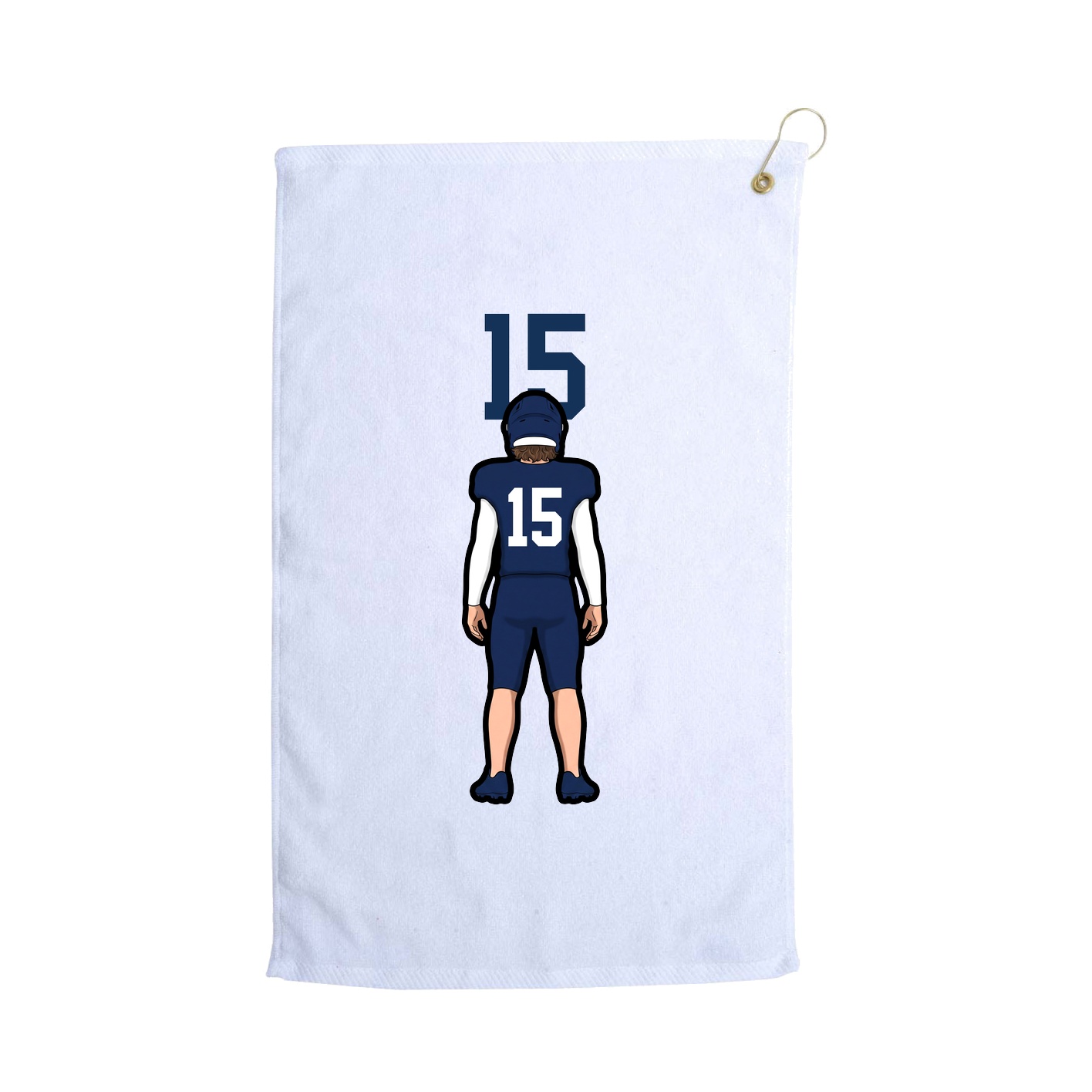 Golf Towel — Number Top in White