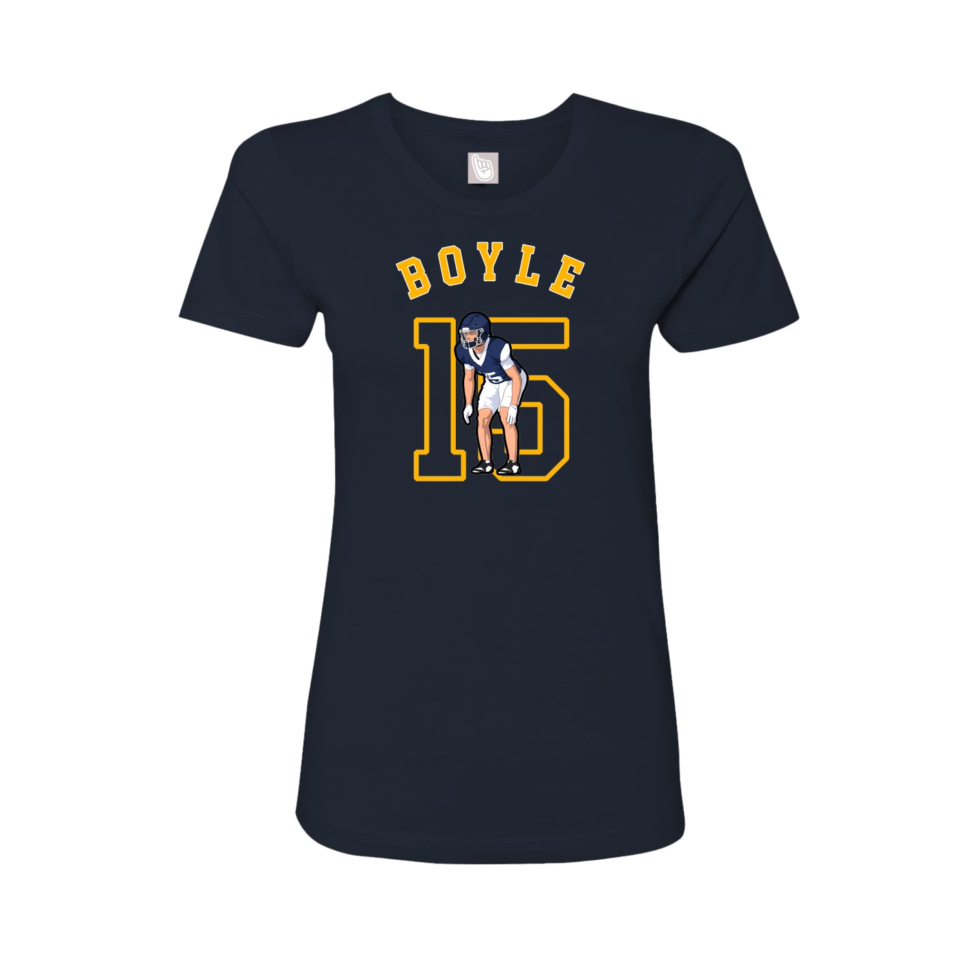 Fitted Women's Tee — Shirsey Arch in Navy