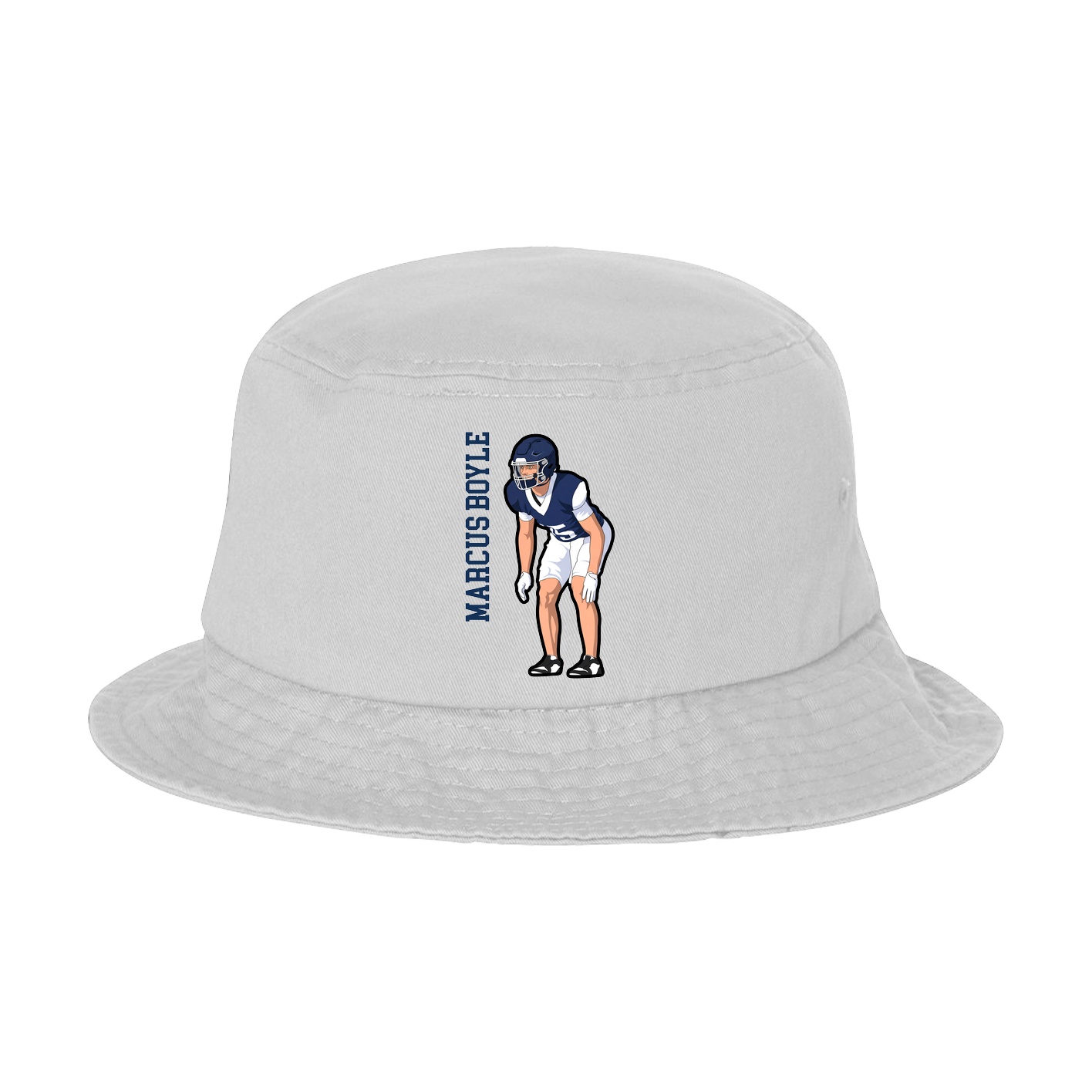 Bucket Cap — Name Vertical in White