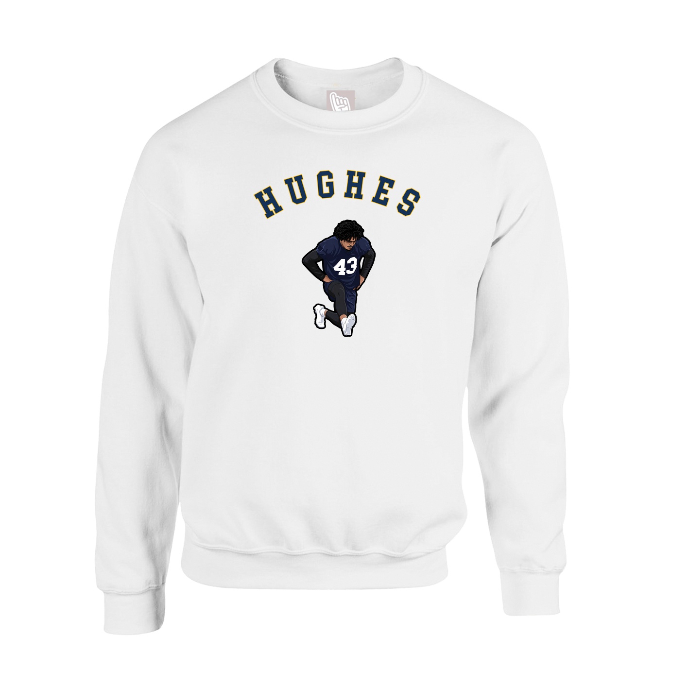Fleece Crew — Shirsey Arch in White