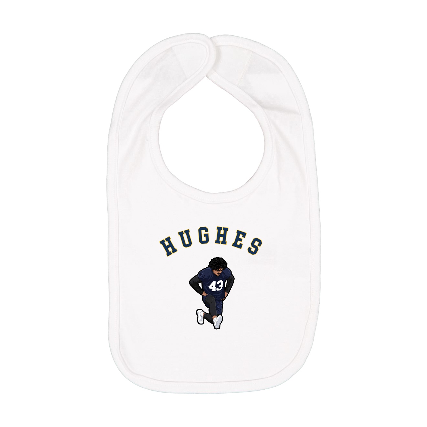 Infant Bib — Shirsey Arch in White