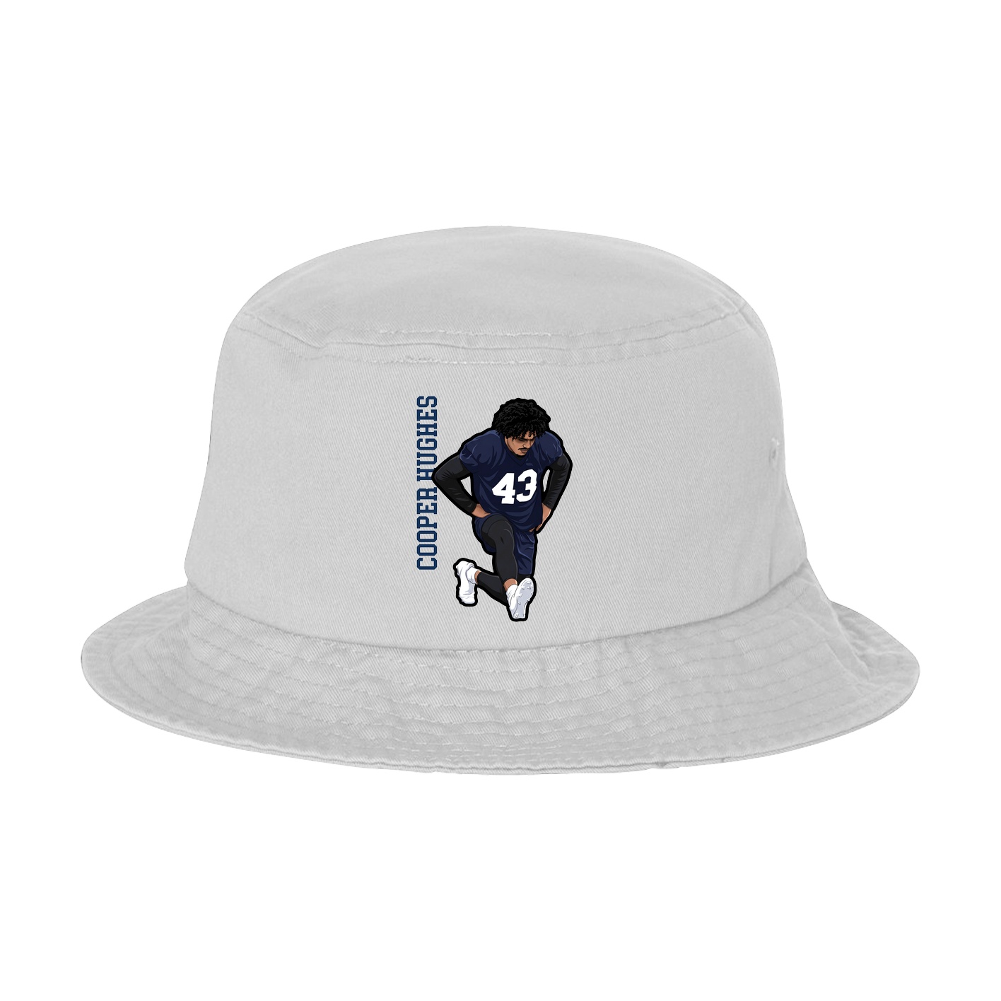 Bucket Cap — Name Vertical in White