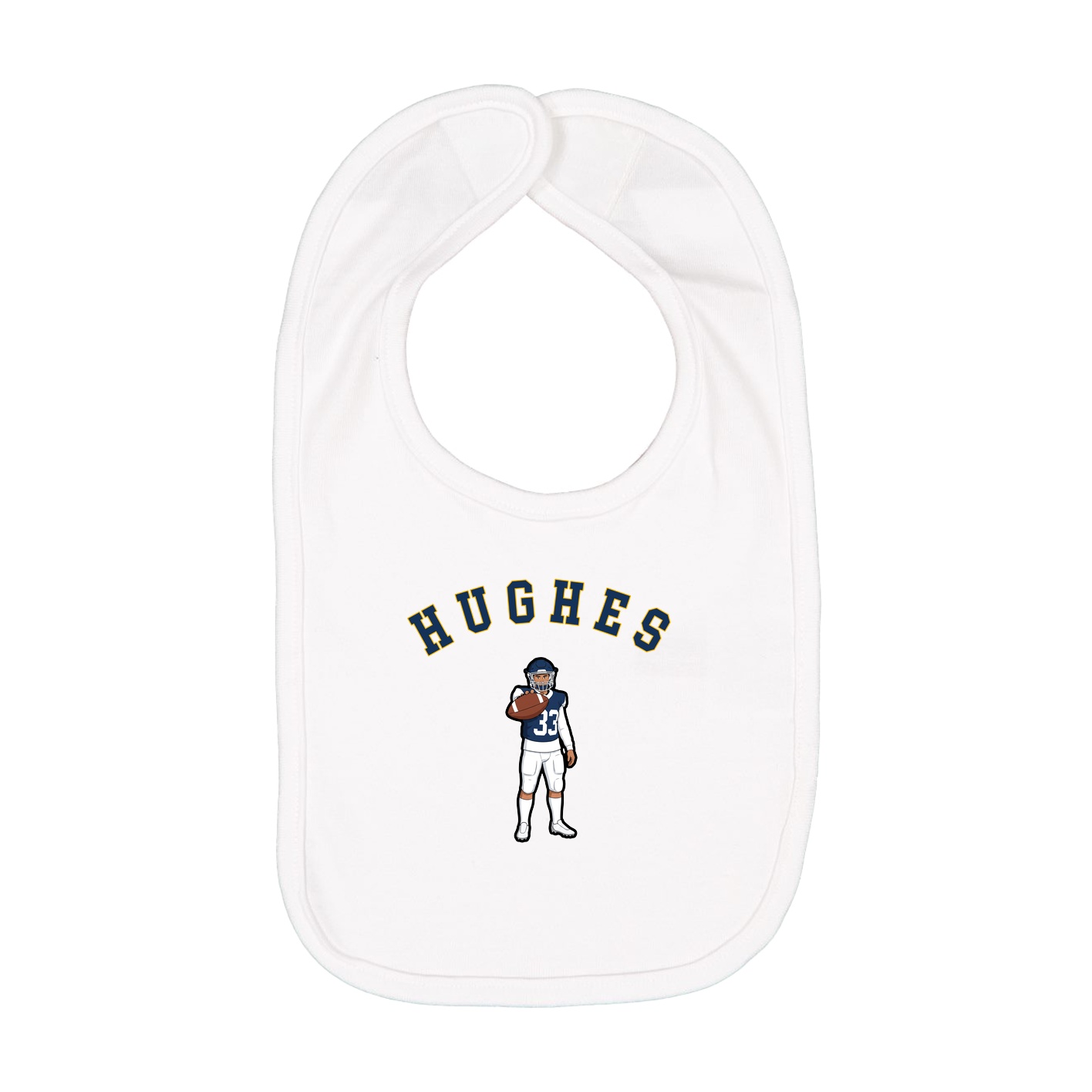 Infant Bib — Shirsey Arch in White