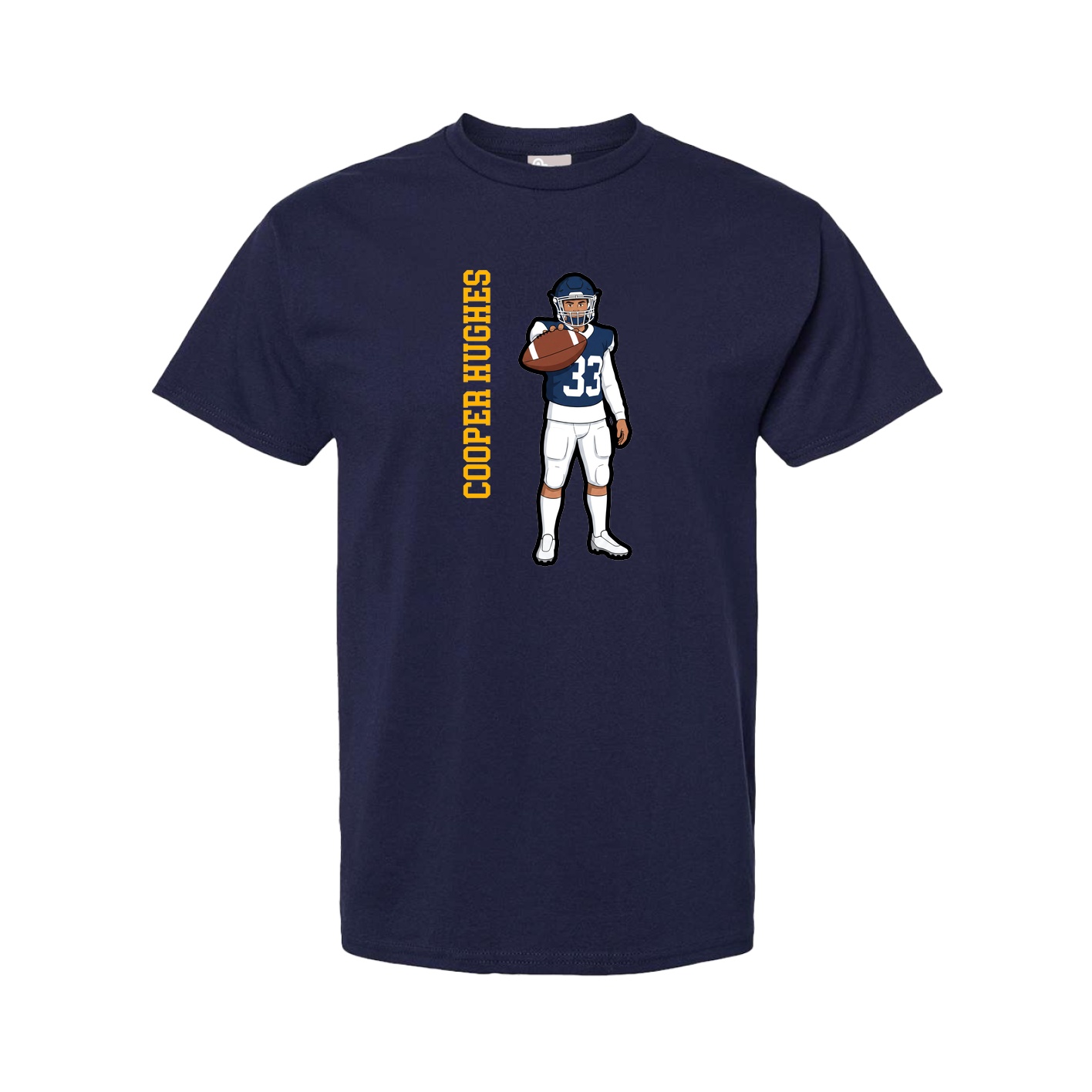 Youth Tee — Name Vertical in Navy