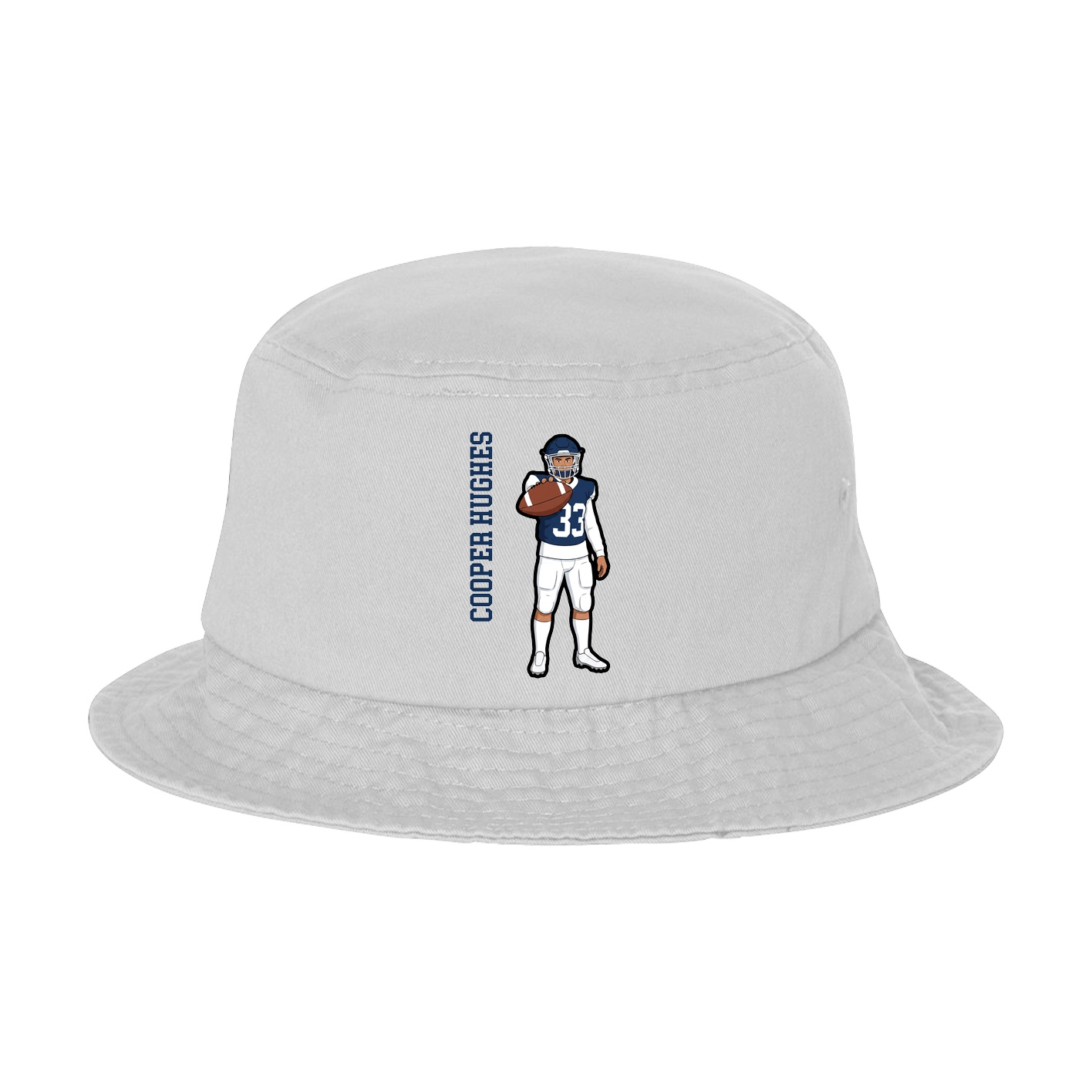 Bucket Cap — Name Vertical in White
