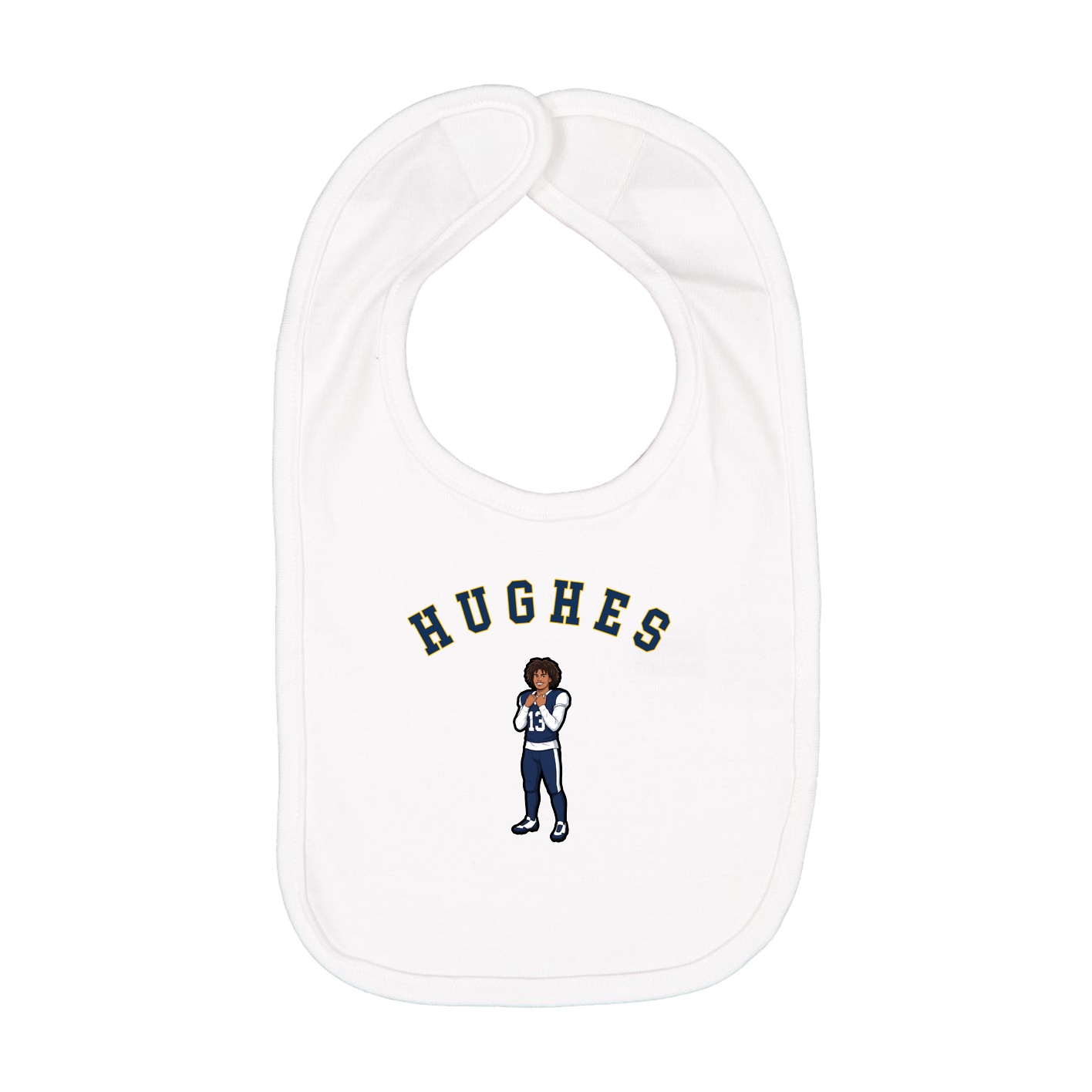 Infant Bib — Shirsey Arch in White