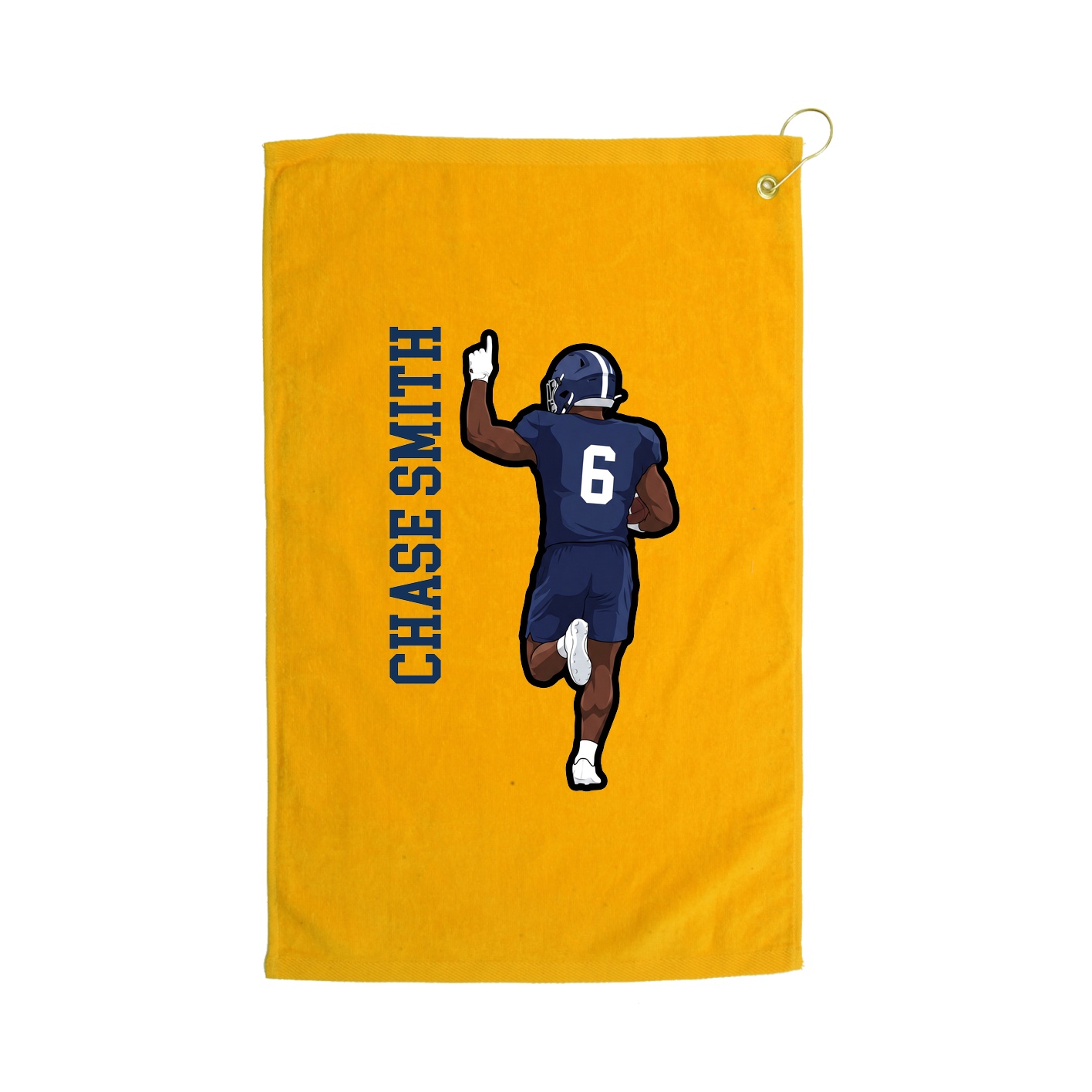 Golf Towel — Name Vertical in Gold