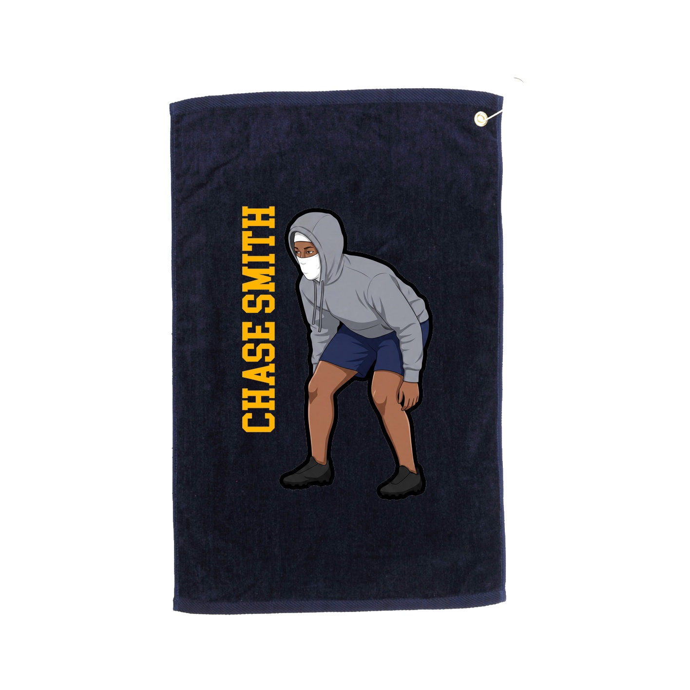 Golf Towel — Name Vertical in Navy