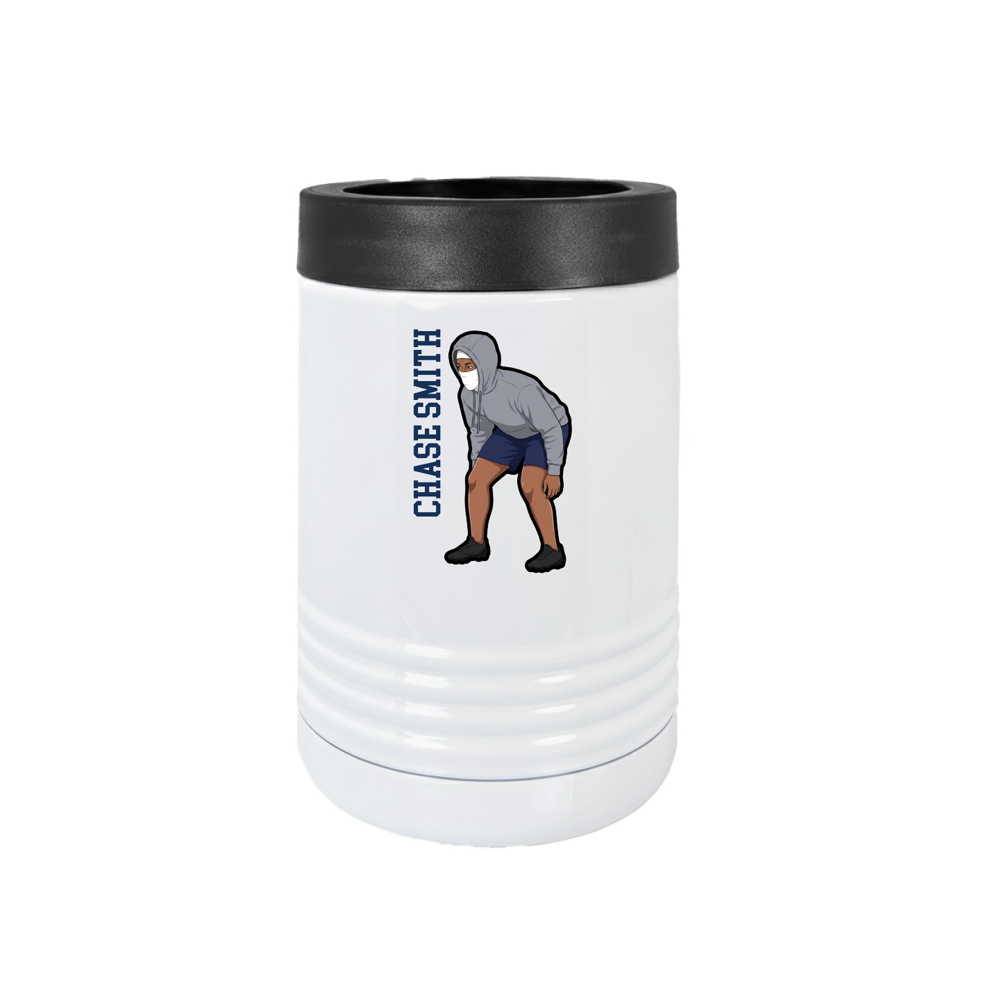 Beverage Holder — Name Vertical in White