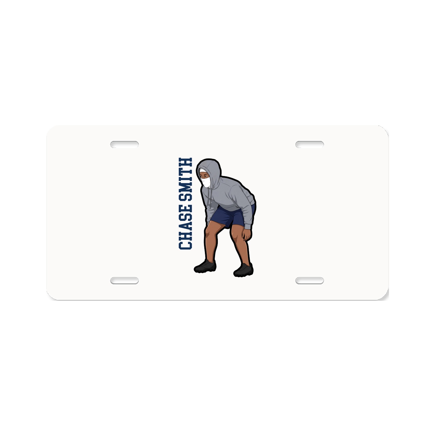 License Plate — Name Vertical in Classic