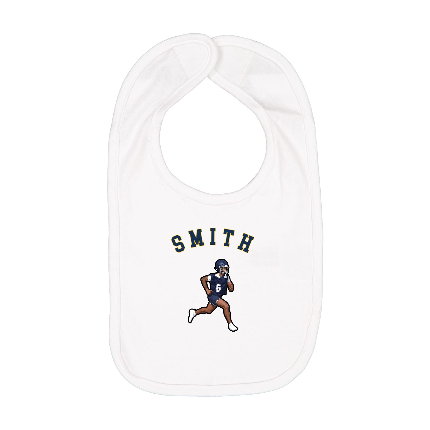 Infant Bib — Shirsey Arch in White