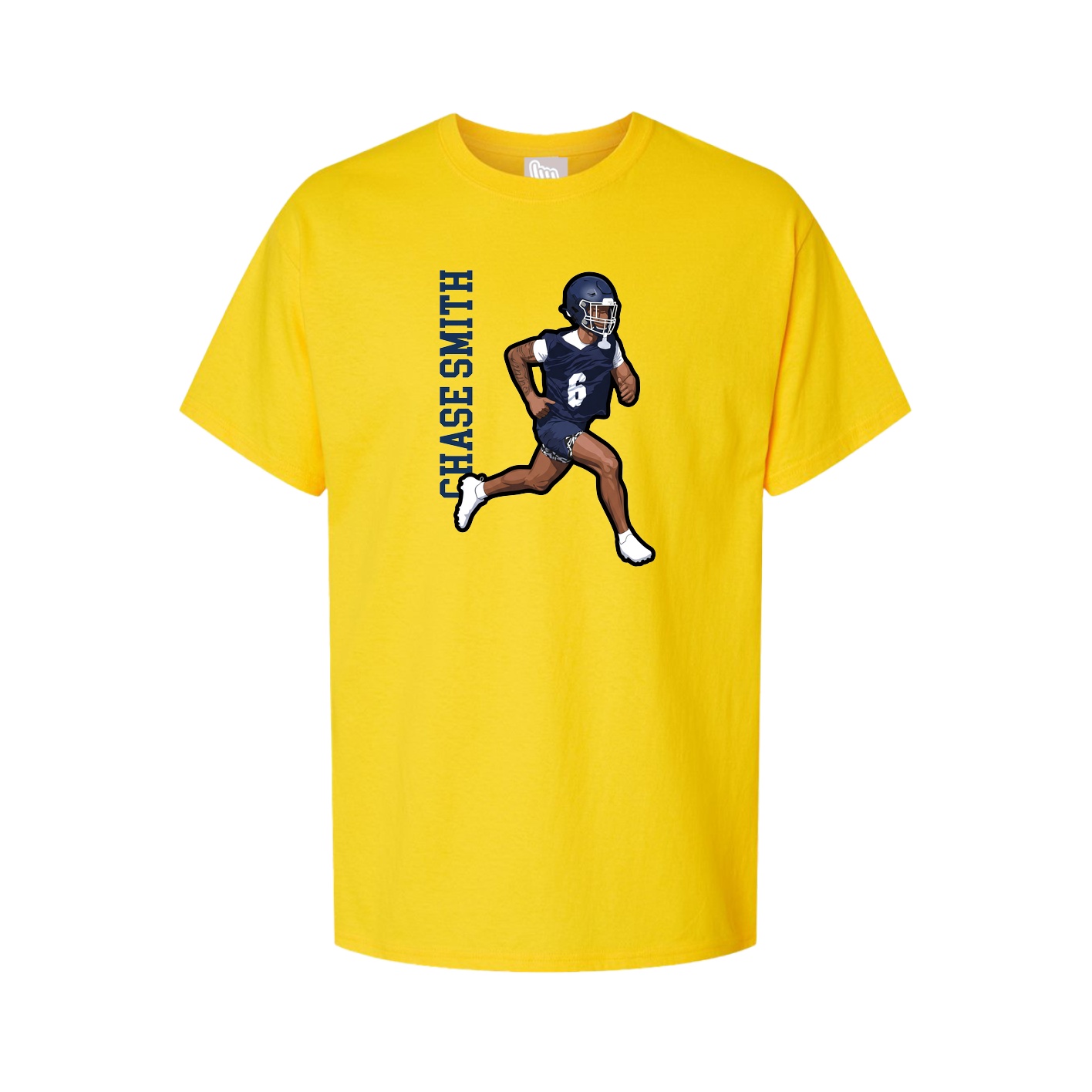 Youth Tee — Name Vertical in Gold