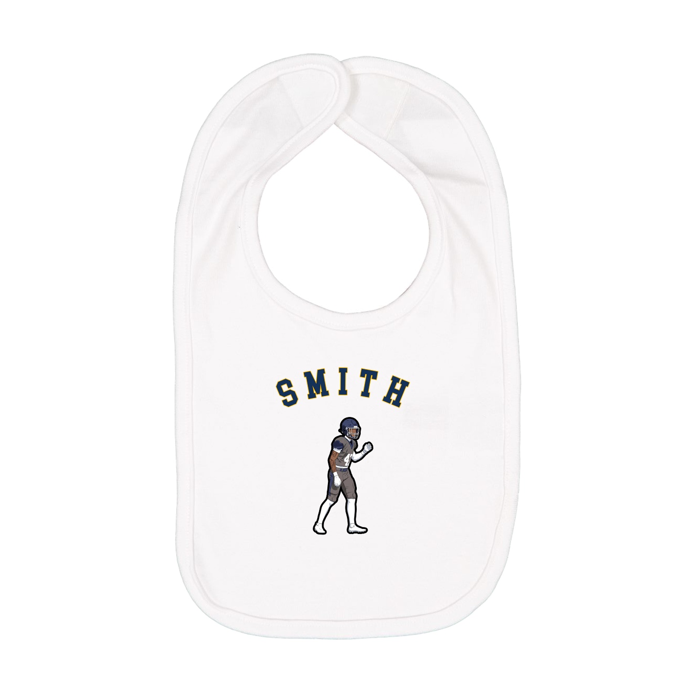 Infant Bib — Shirsey Arch in White