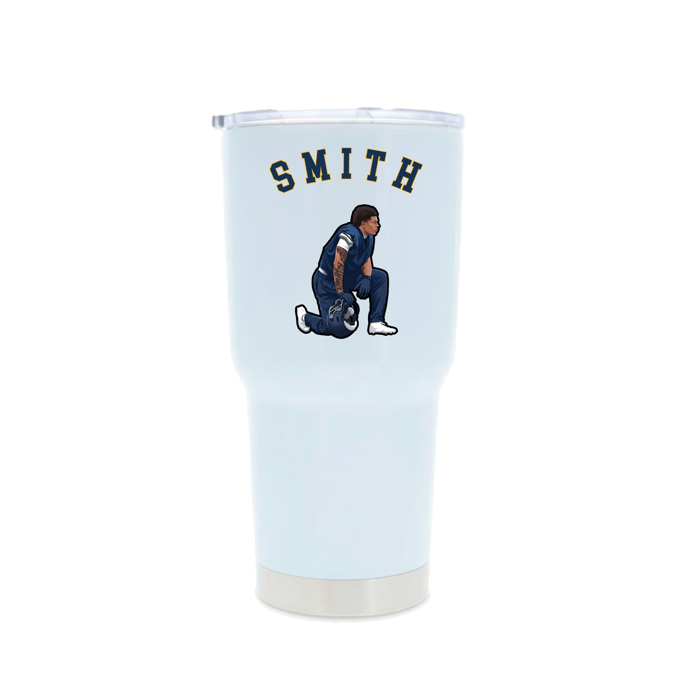 30oz Stainless Steel Tumbler — Shirsey Arch in White