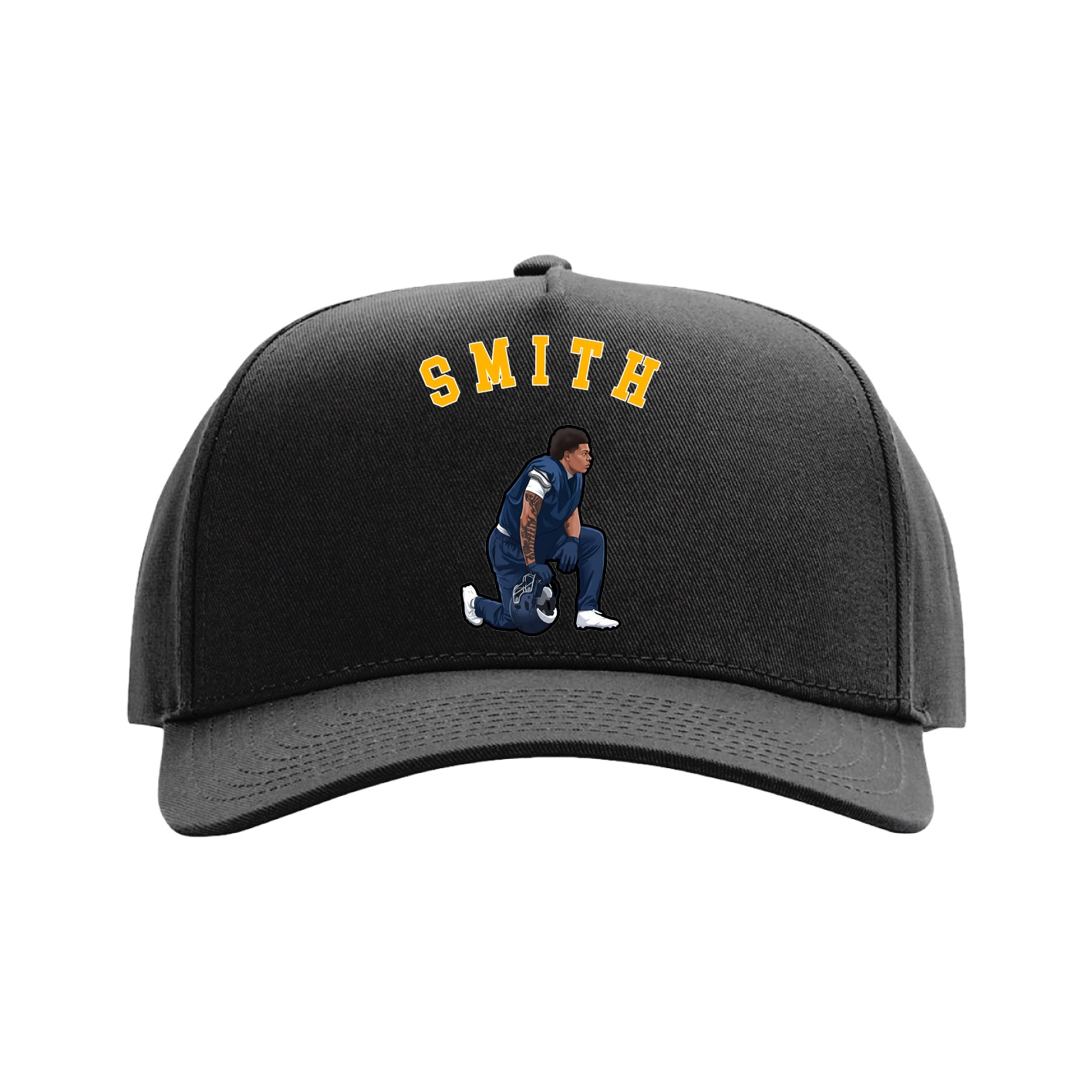 Full Fabric Five-Panel Champ Cap — Shirsey Arch in Black