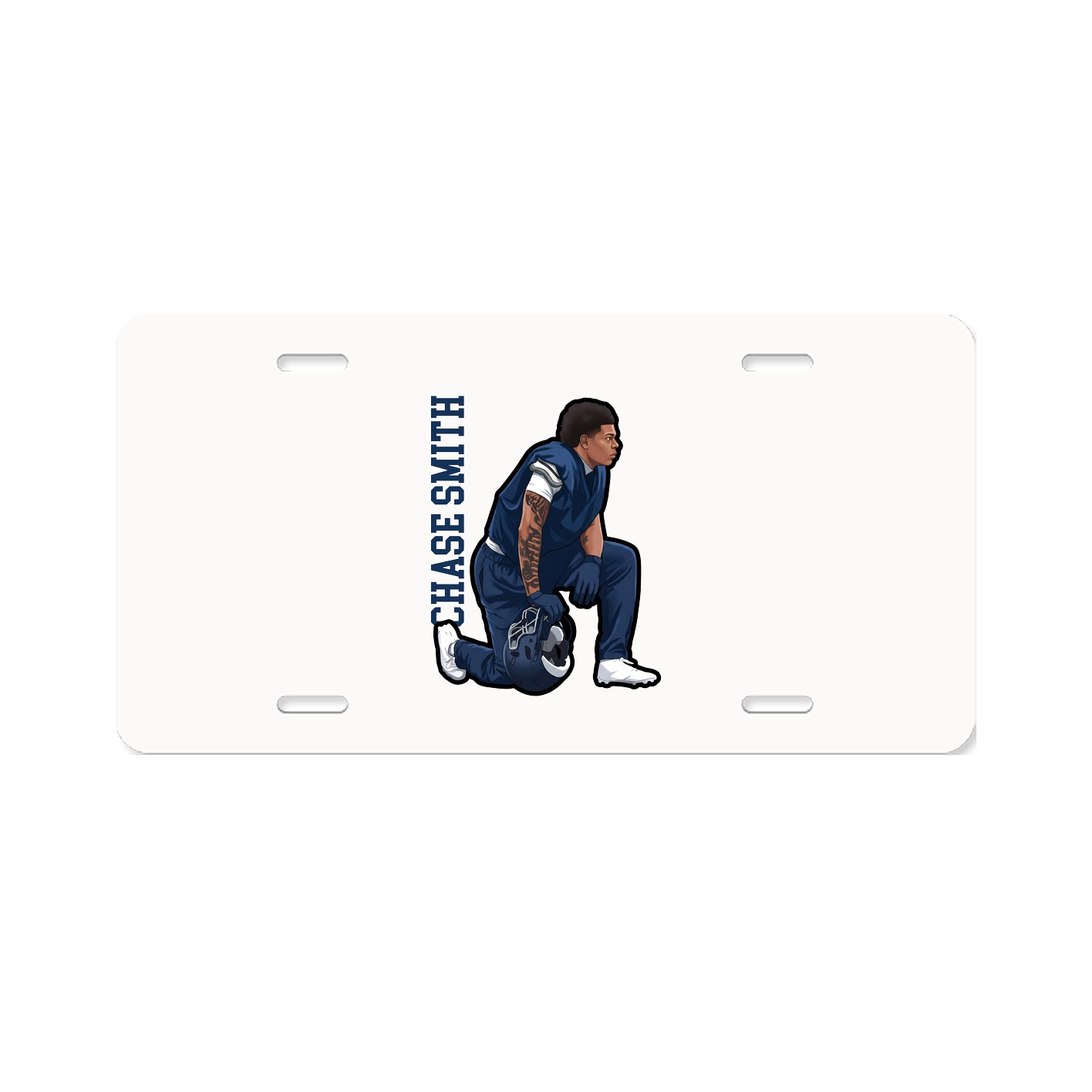 License Plate — Name Vertical in Classic