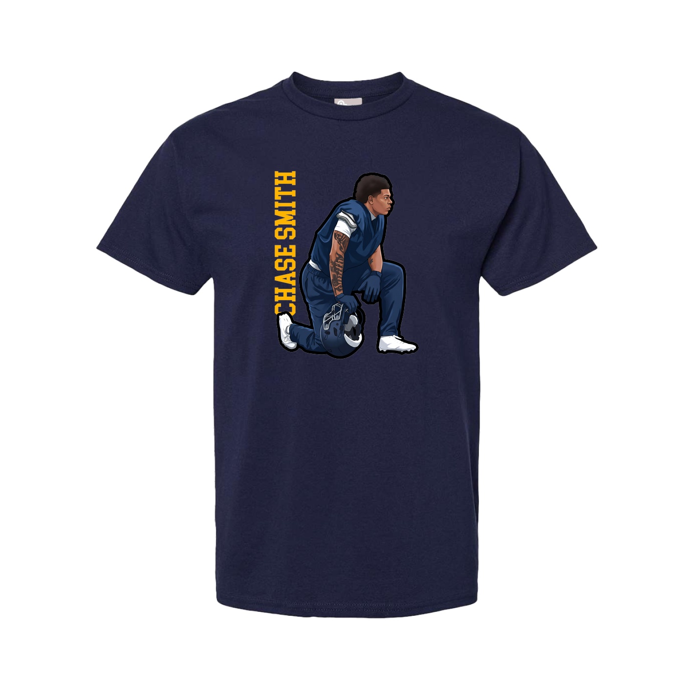 Youth Tee — Name Vertical in Navy