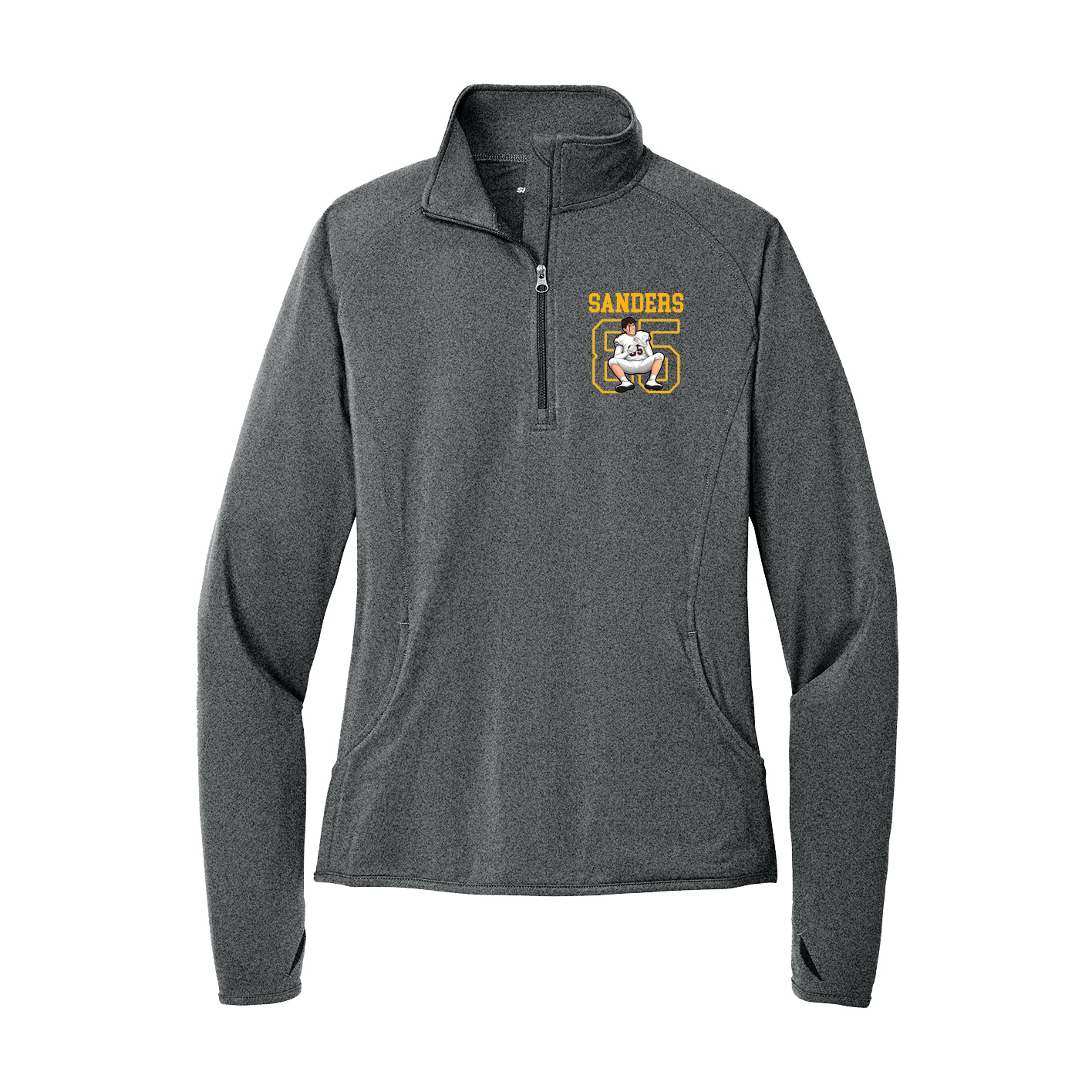 Women's Q-Zip Pullover — Shirsey in Grey