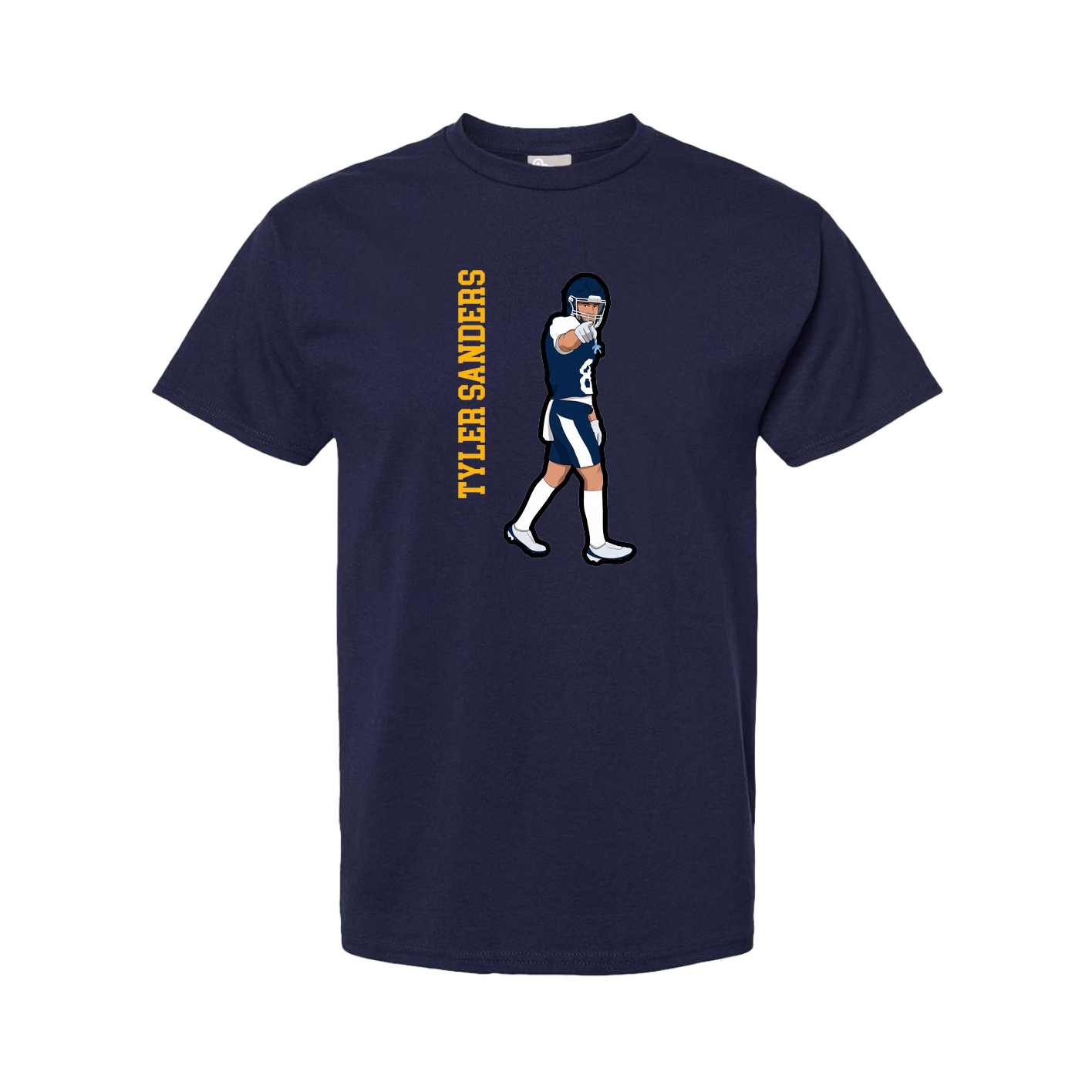 Tee — Name Vertical in Navy