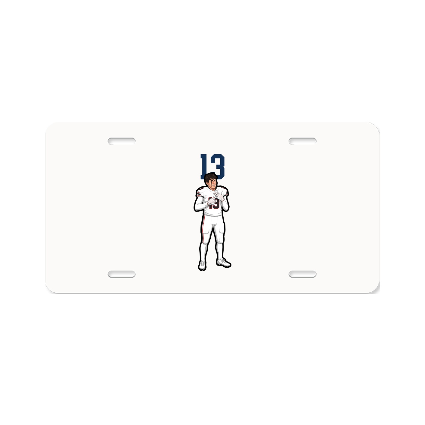 License Plate — Number Top in Classic