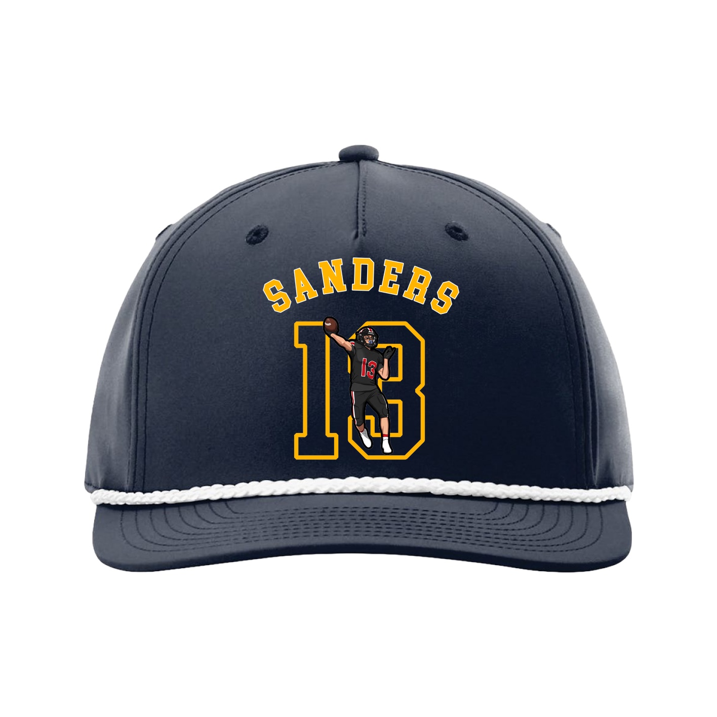 Five-Panel Classic Rope Cap — Shirsey Arch in Navy