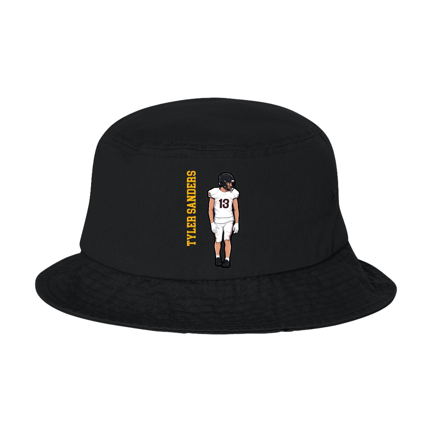 Bucket Cap — Name Vertical in Black