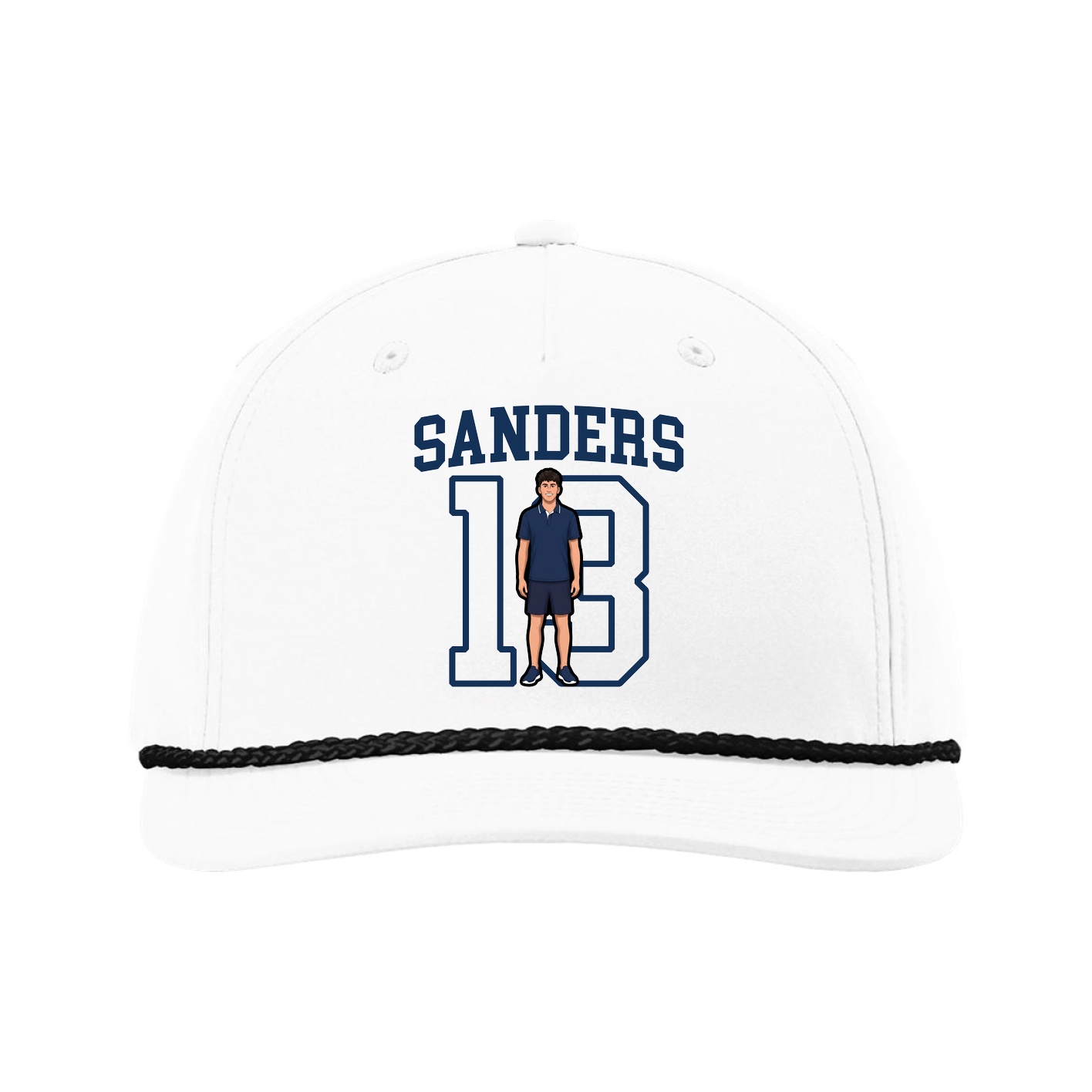 Five-Panel Classic Rope Cap — Shirsey in White