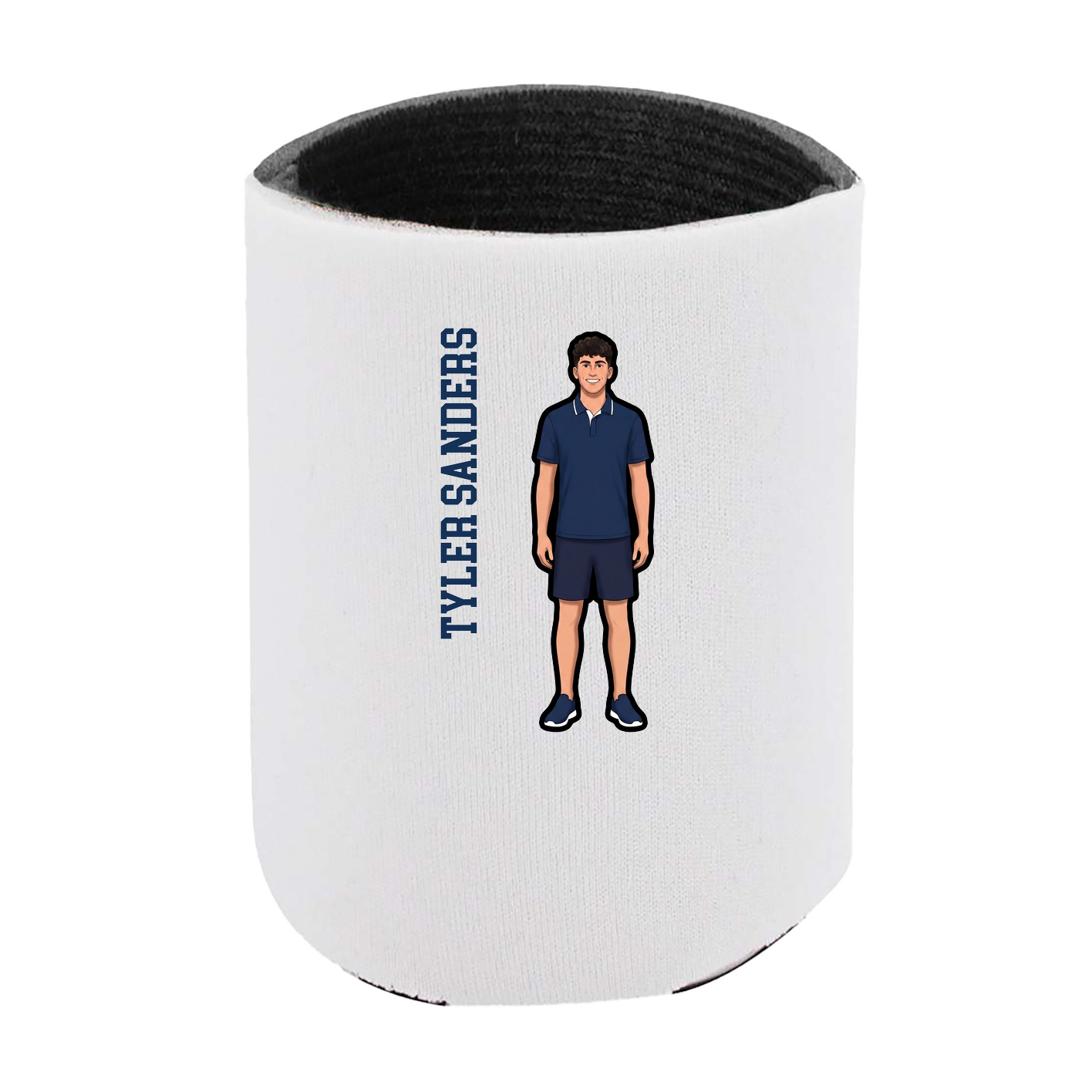 Can Holder — Name Vertical in White