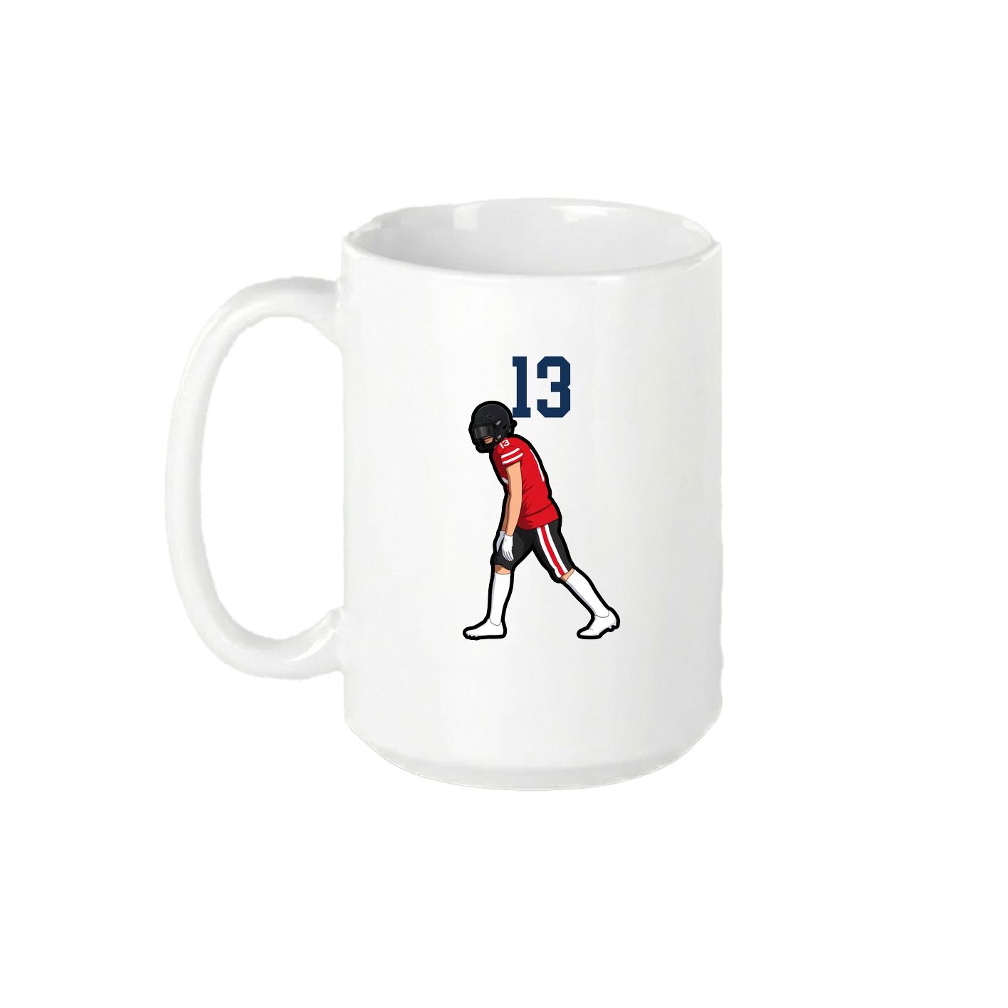 15oz Coffee Mug — Number Top in White