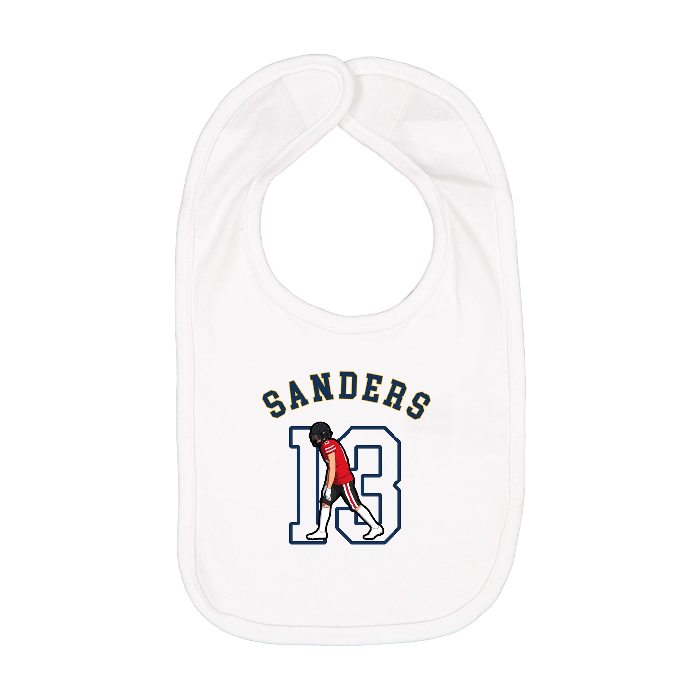 Infant Bib — Shirsey Arch in White