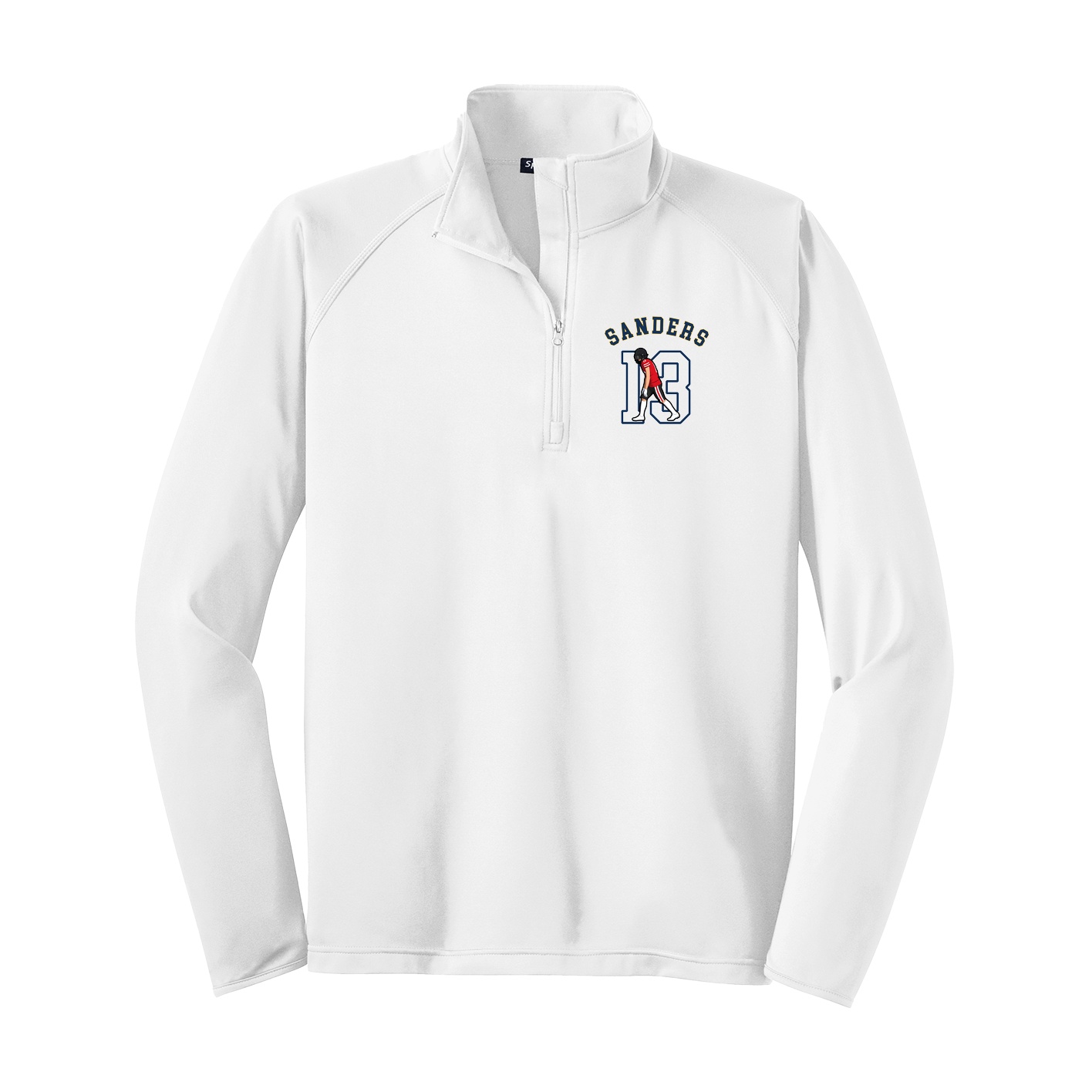 Q-Zip Pullover — Shirsey Arch in White