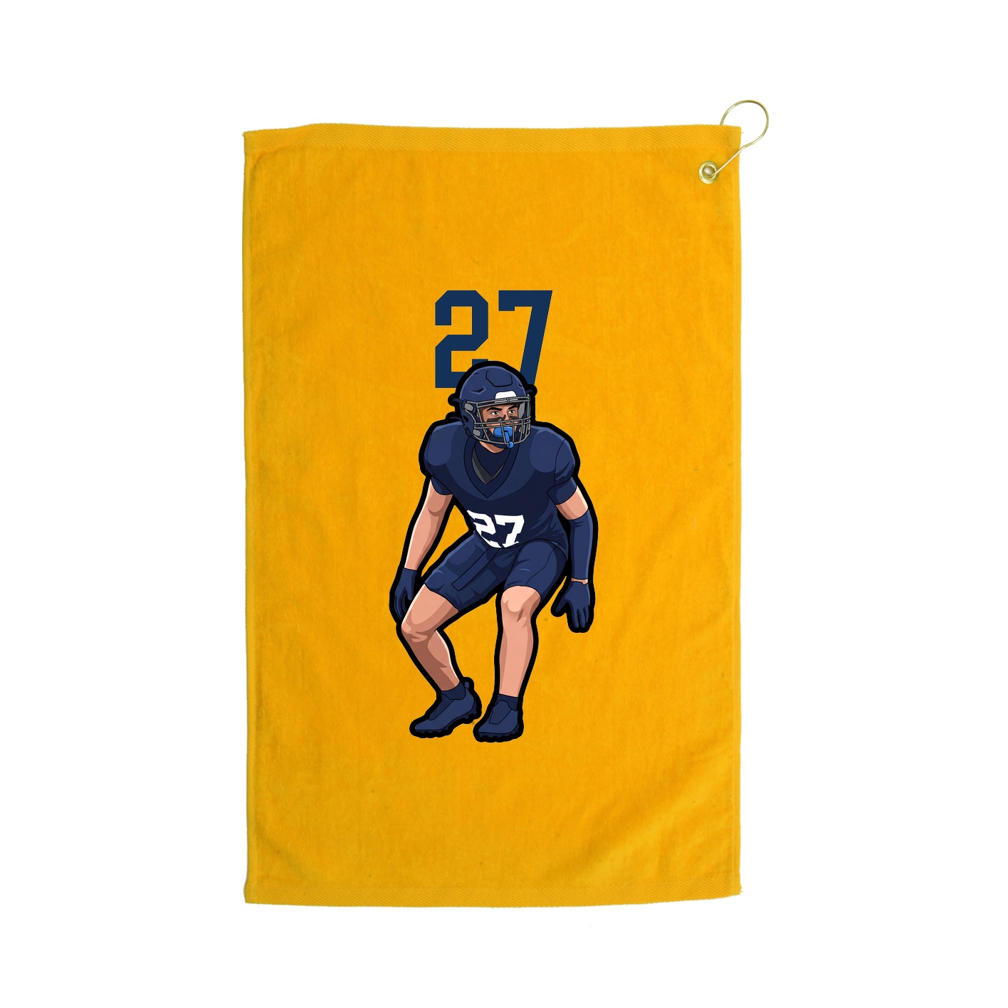 Golf Towel — Number Top in Gold