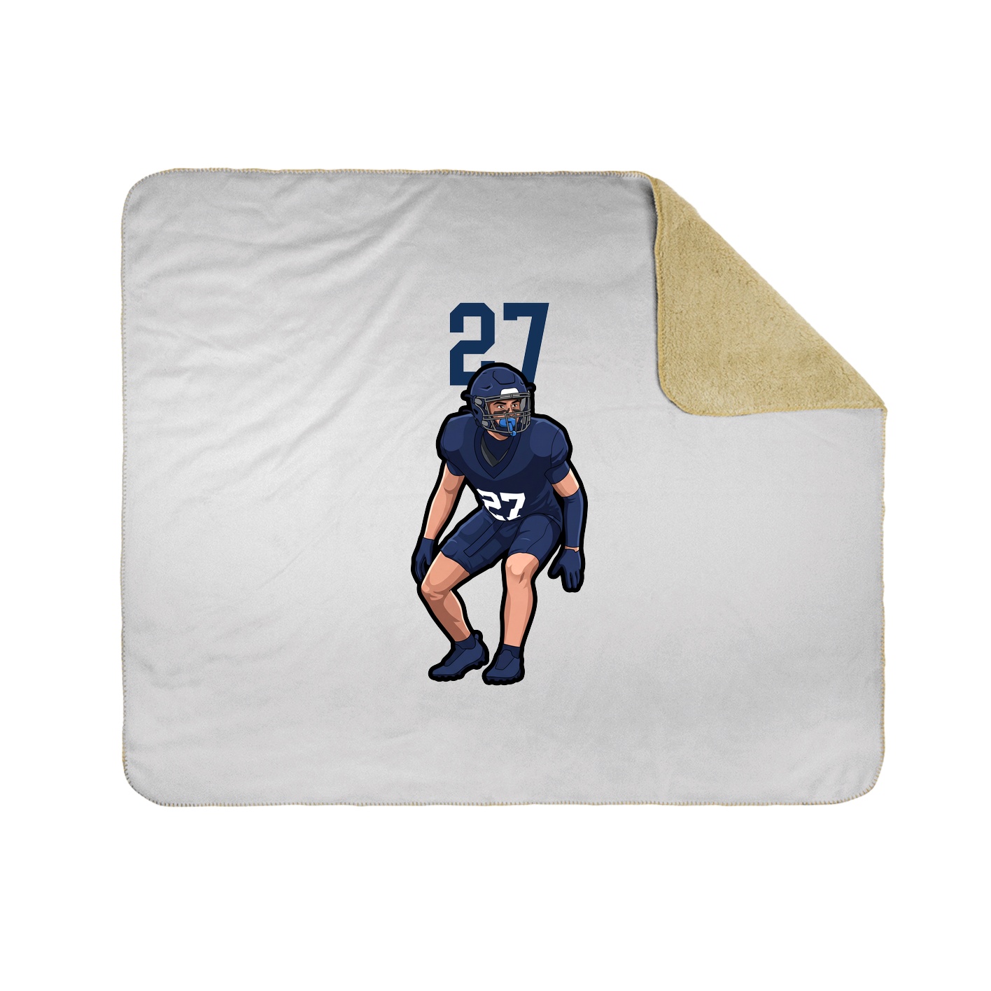 Throw Blanket — Number Top in White