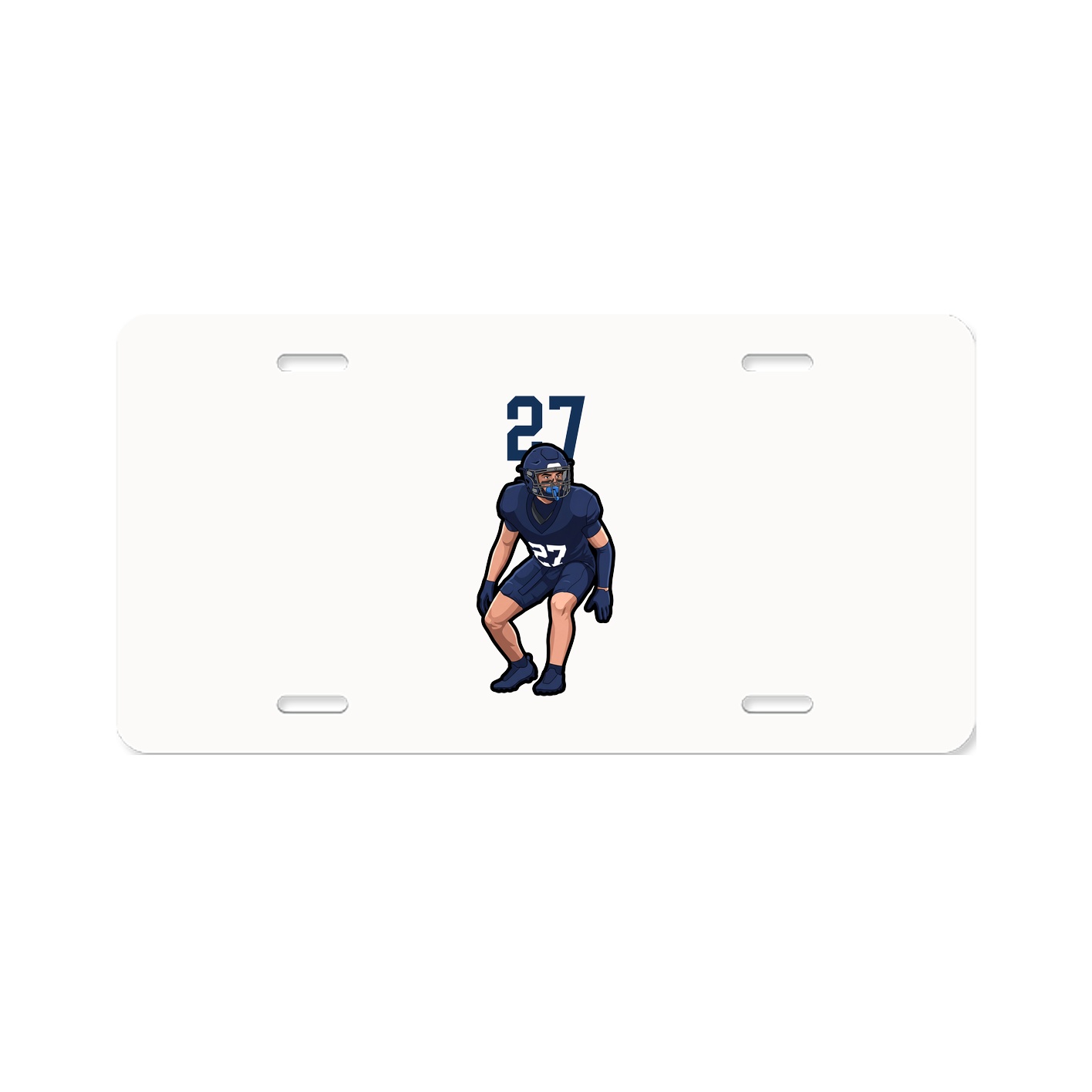 License Plate — Number Top in Classic