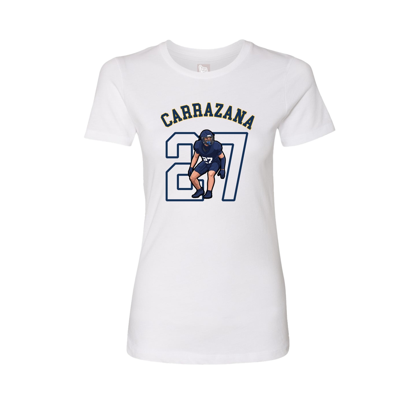 Fitted Women's Tee — Shirsey Arch in White