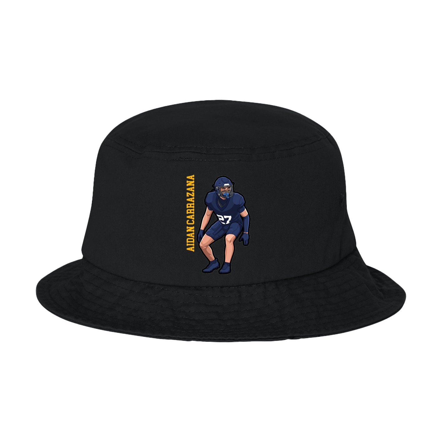 Bucket Cap — Name Vertical in Black